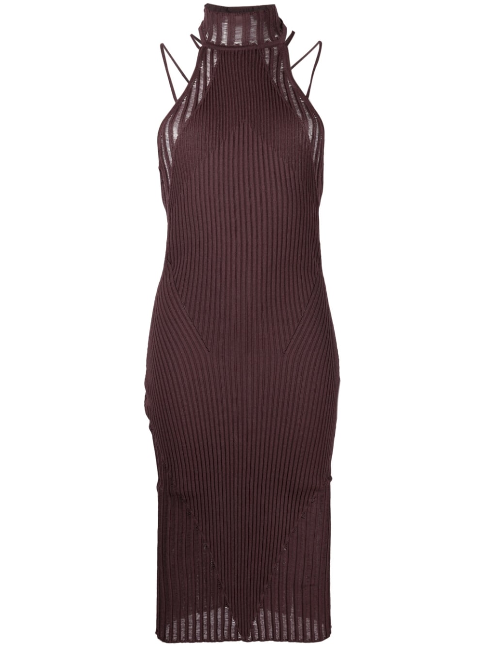 AndreäDamo Ribbed Midi Dress