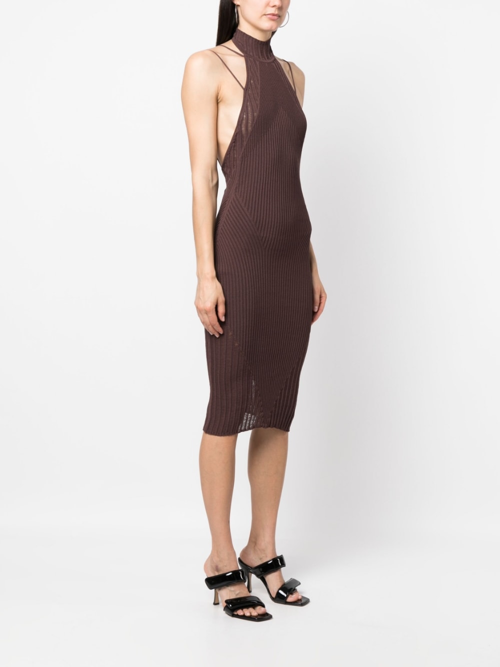 AndreäDamo Ribbed Midi Dress