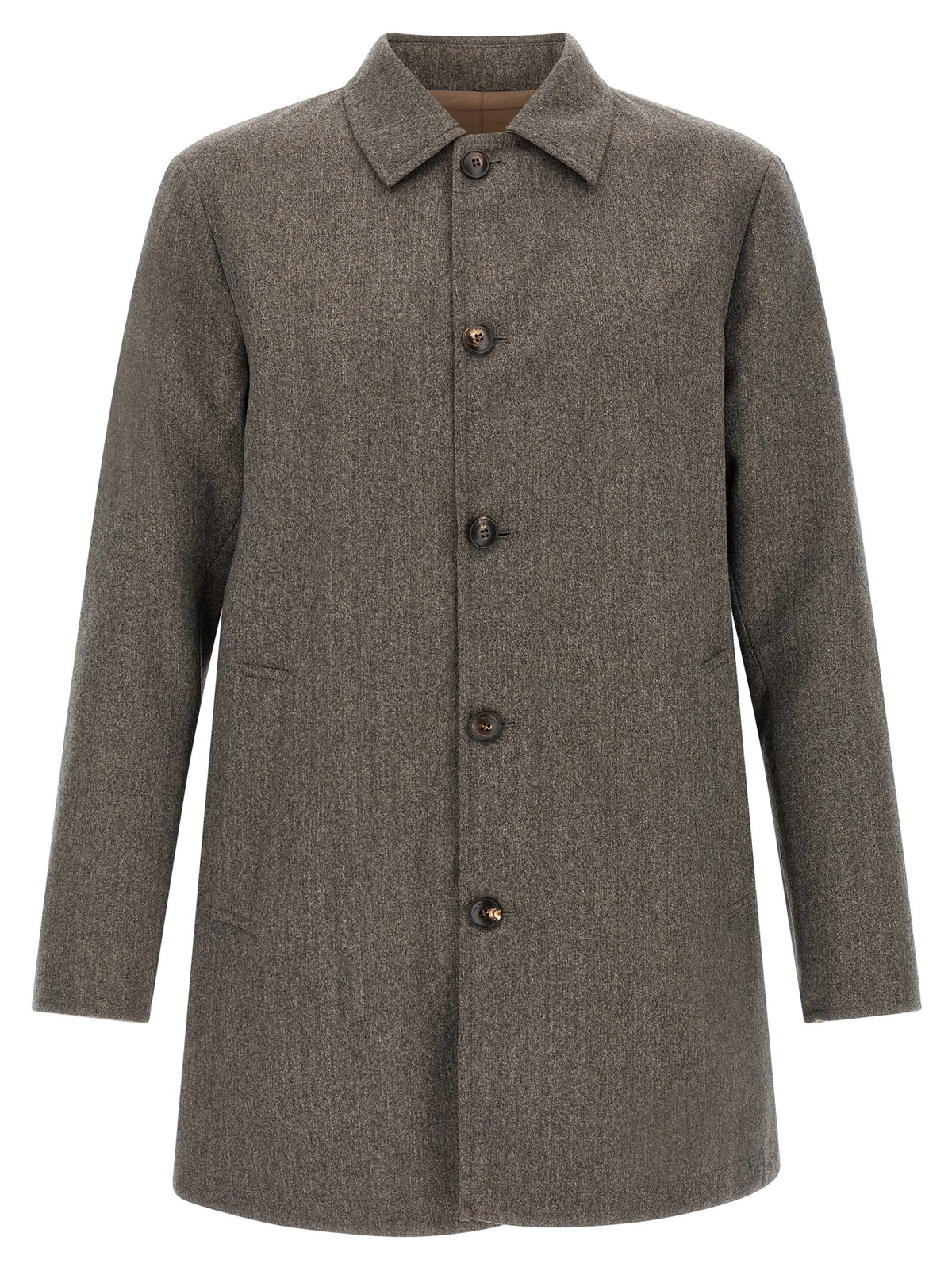 Pal Zileri Brown Wool Men's Coat
