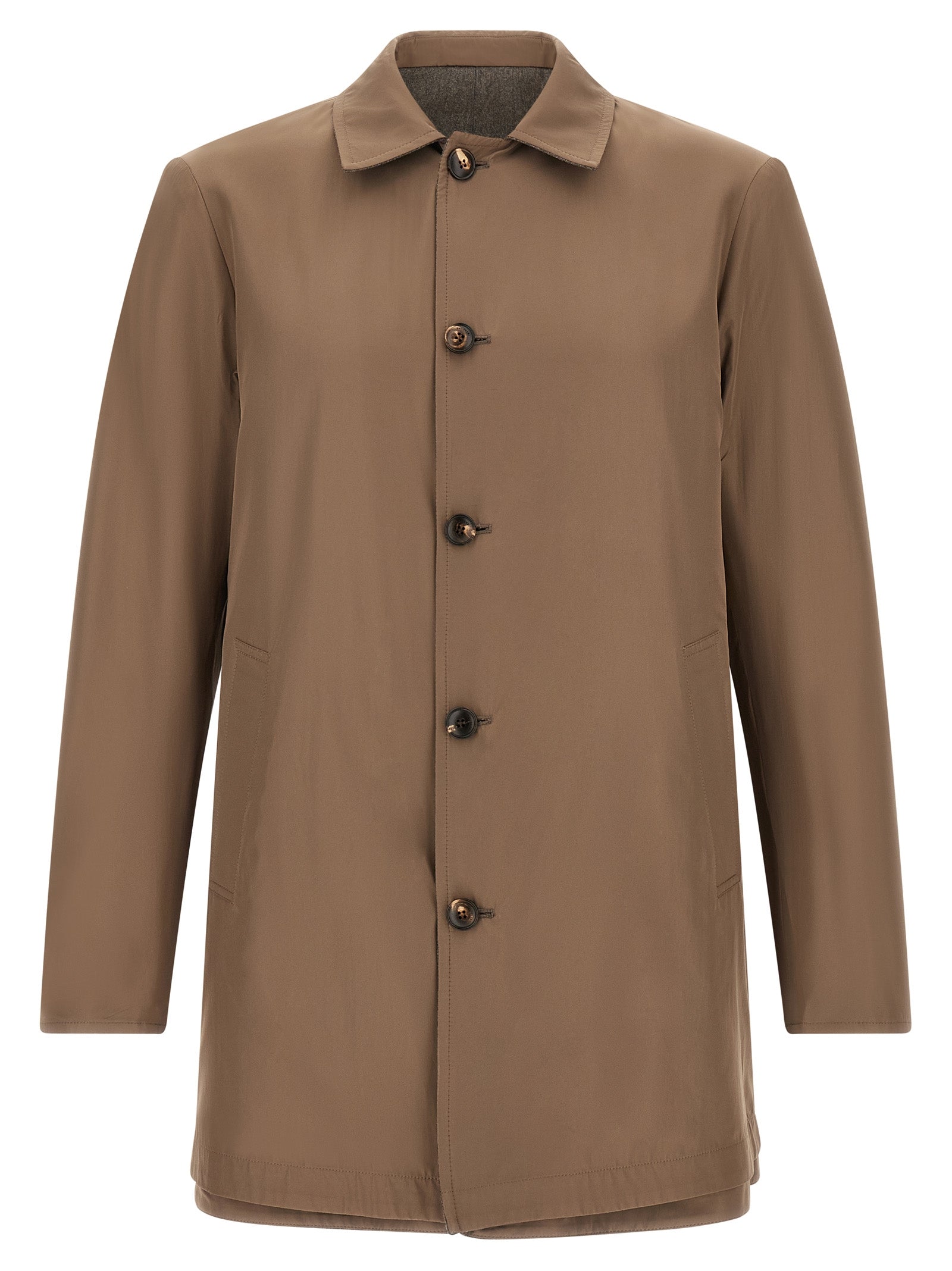 Pal Zileri Brown Wool Men's Coat