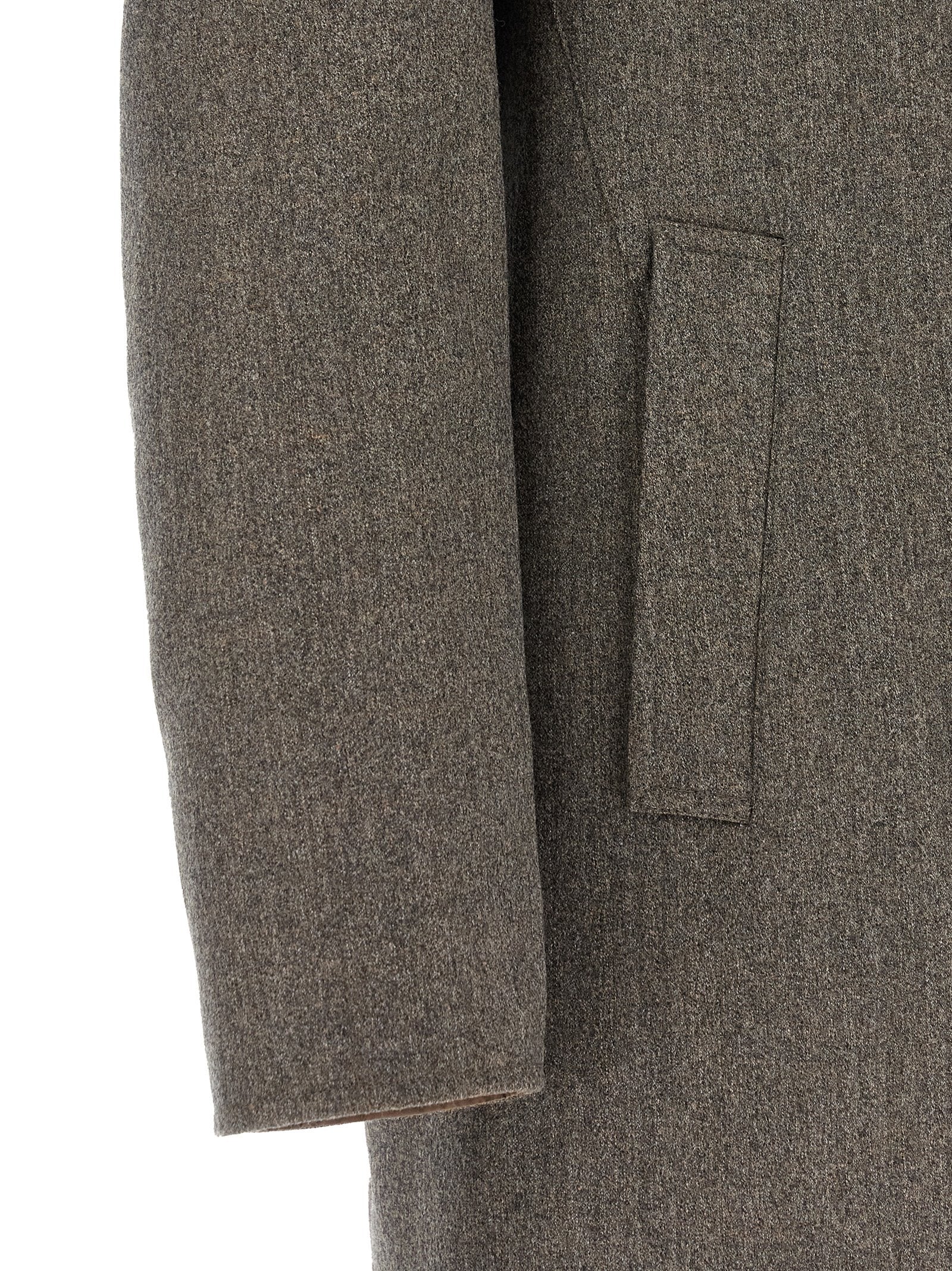 Pal Zileri Brown Wool Men's Coat