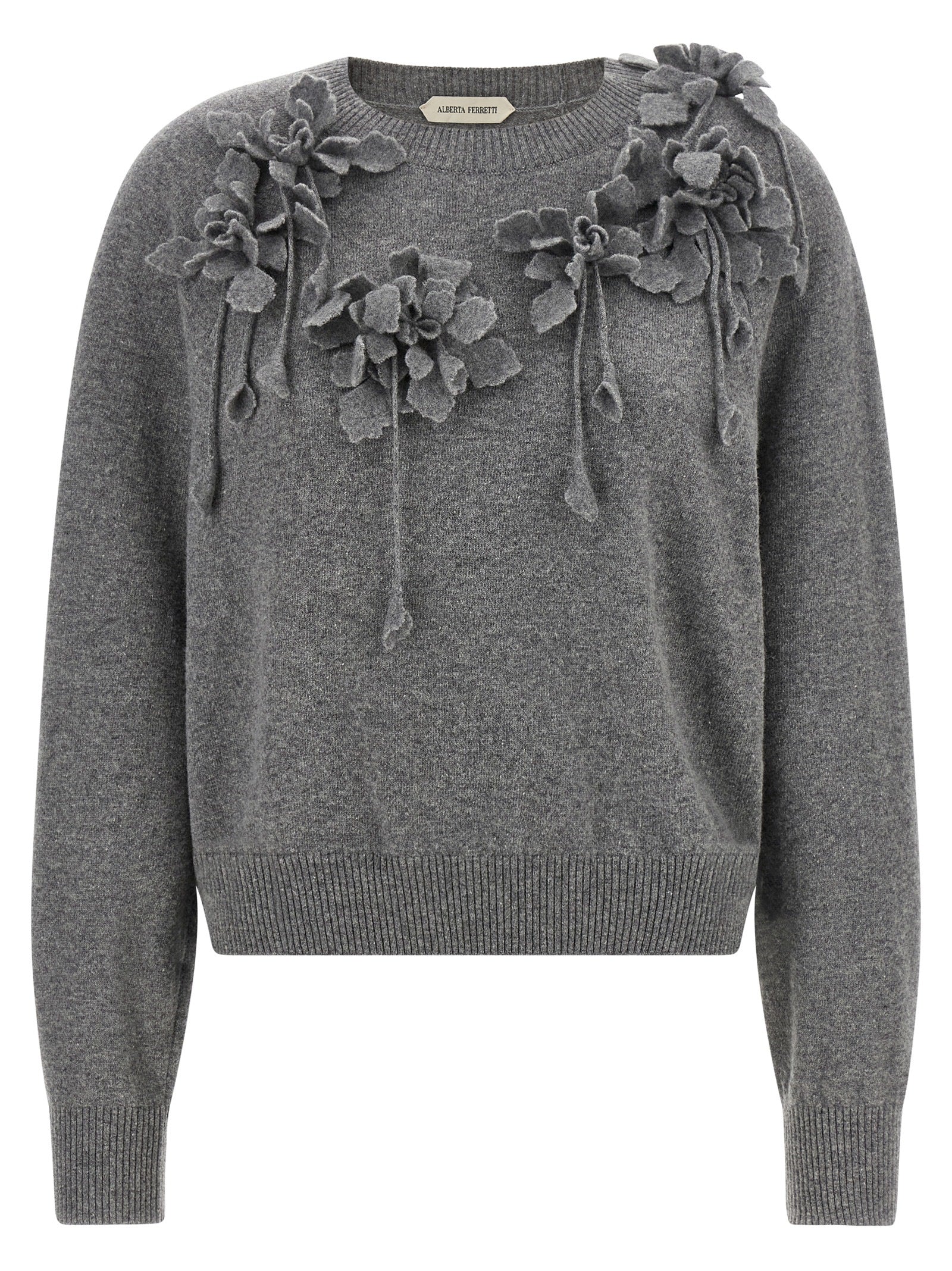 Alberta Ferretti Gray Virgin Wool Women's Cardigan