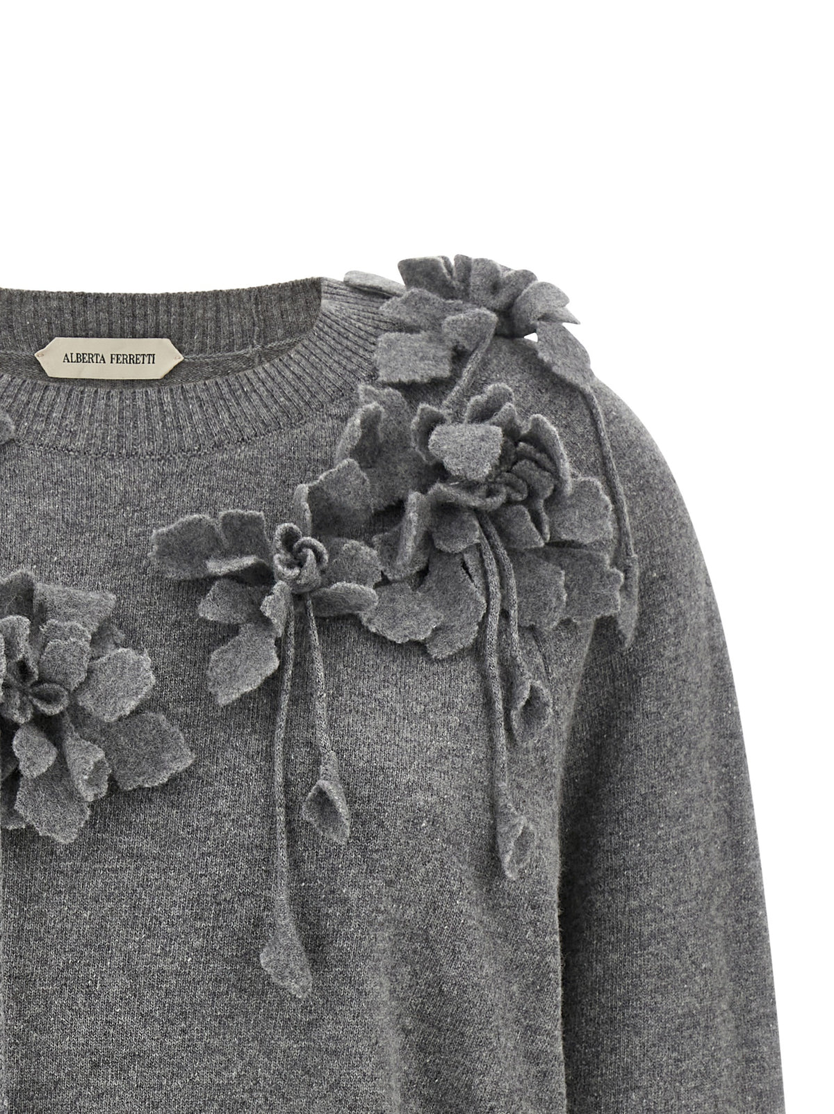 Alberta Ferretti Gray Virgin Wool Women's Cardigan