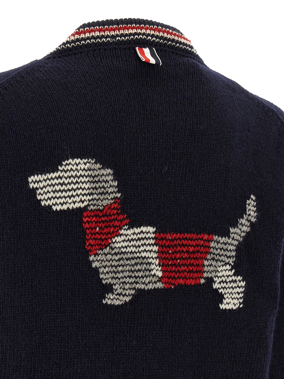 Thom Browne Blue Wool Men's Cardigan