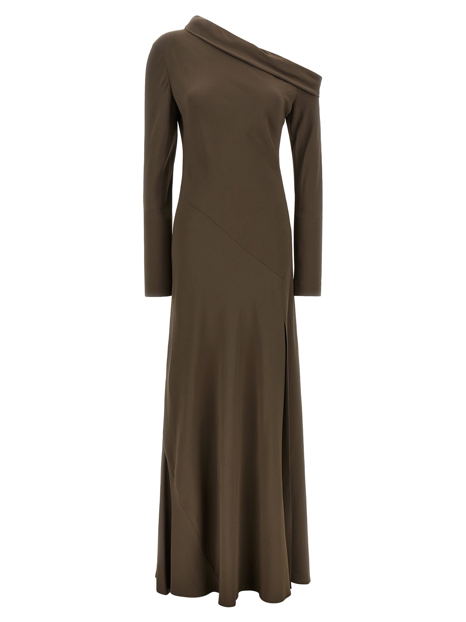Alberta Ferretti Brown Viscose Long Women's Dress