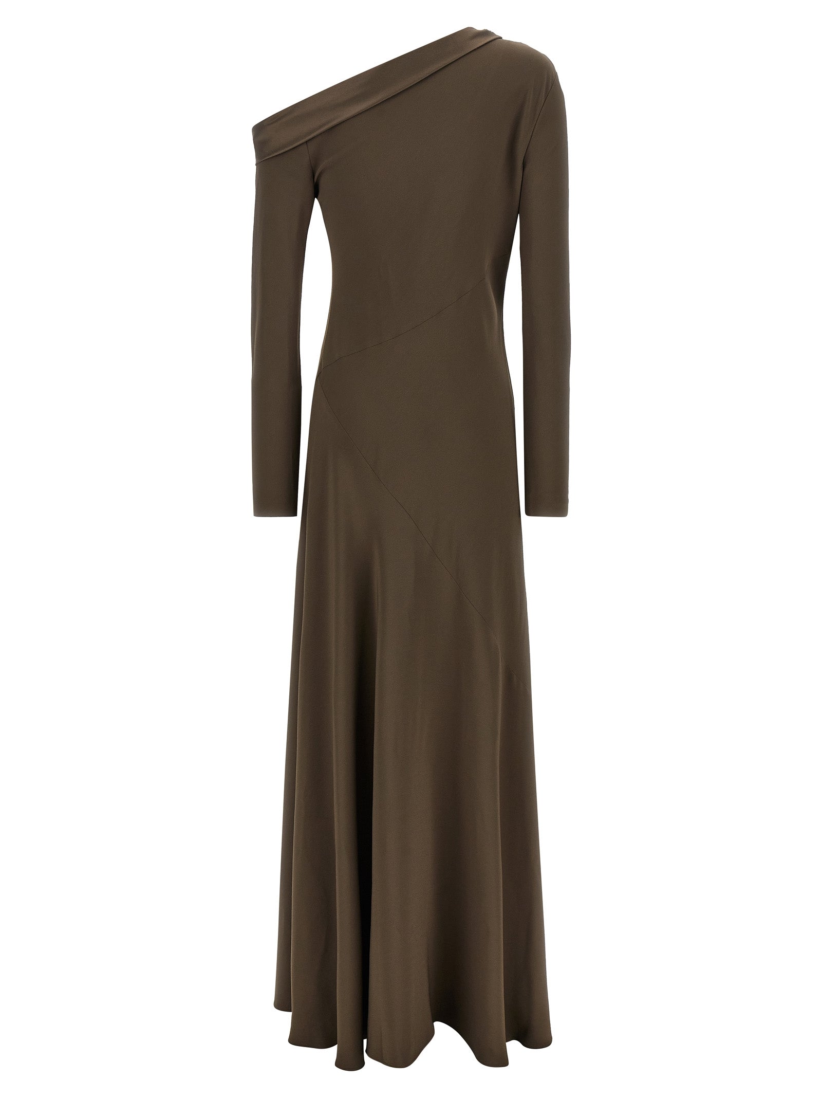 Alberta Ferretti Brown Viscose Long Women's Dress