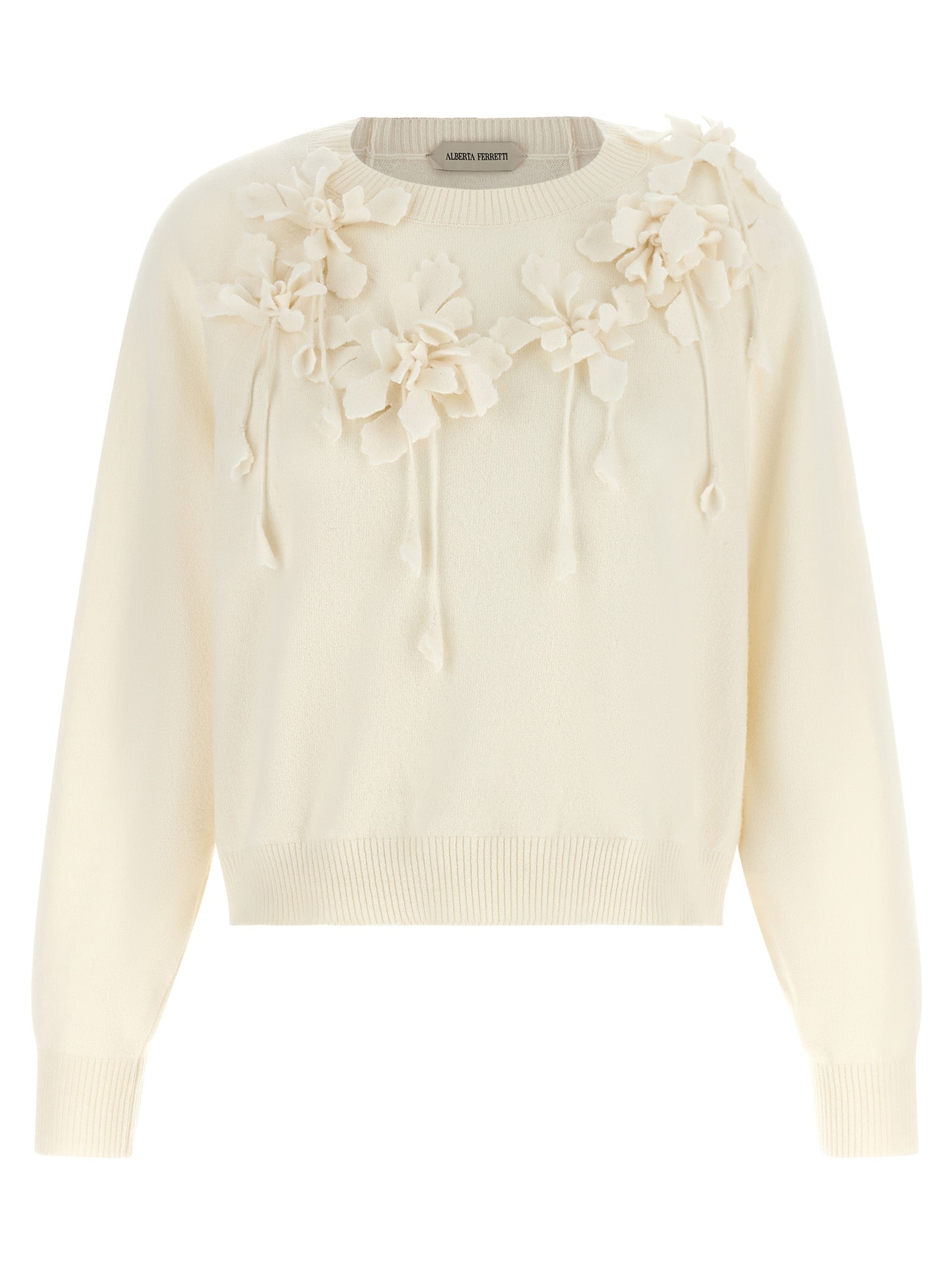 Alberta Ferretti White Virgin Wool Women's Cardigan