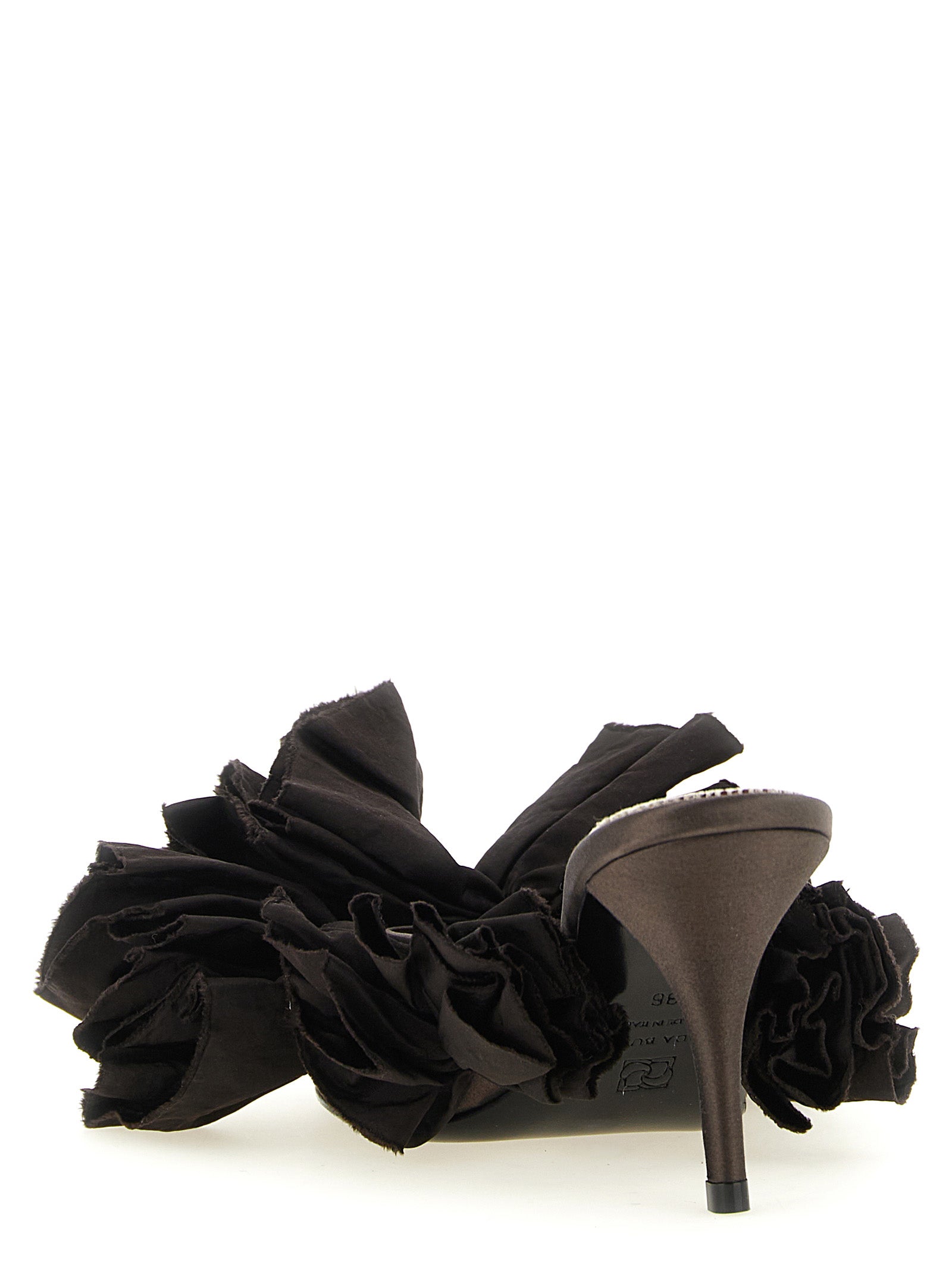 Magda Butrym Brown Viscose Stiletto Heel Women's Sandals