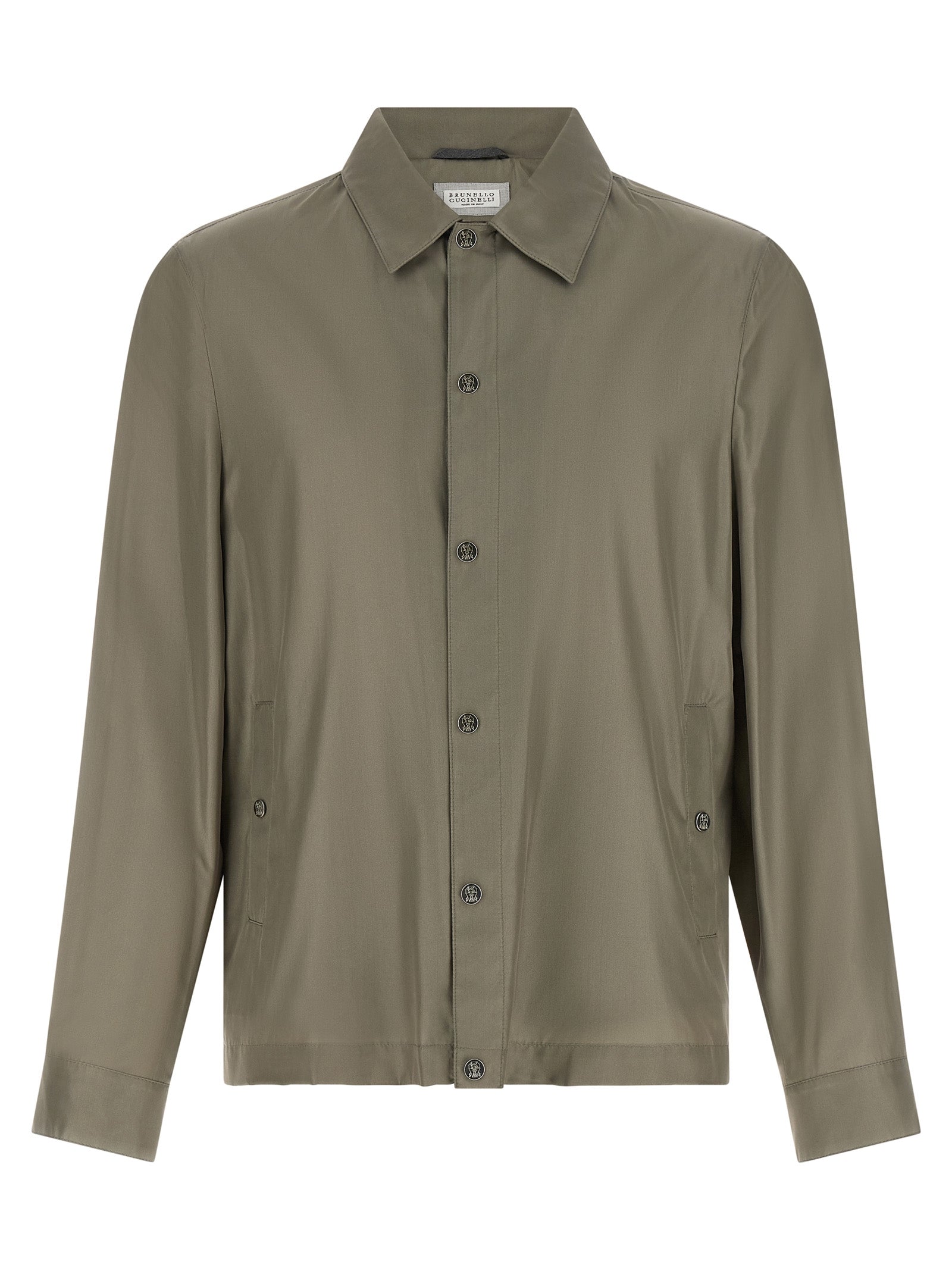 Brunello Cucinelli Bicolor Silk Full-Length Men's Jacket
