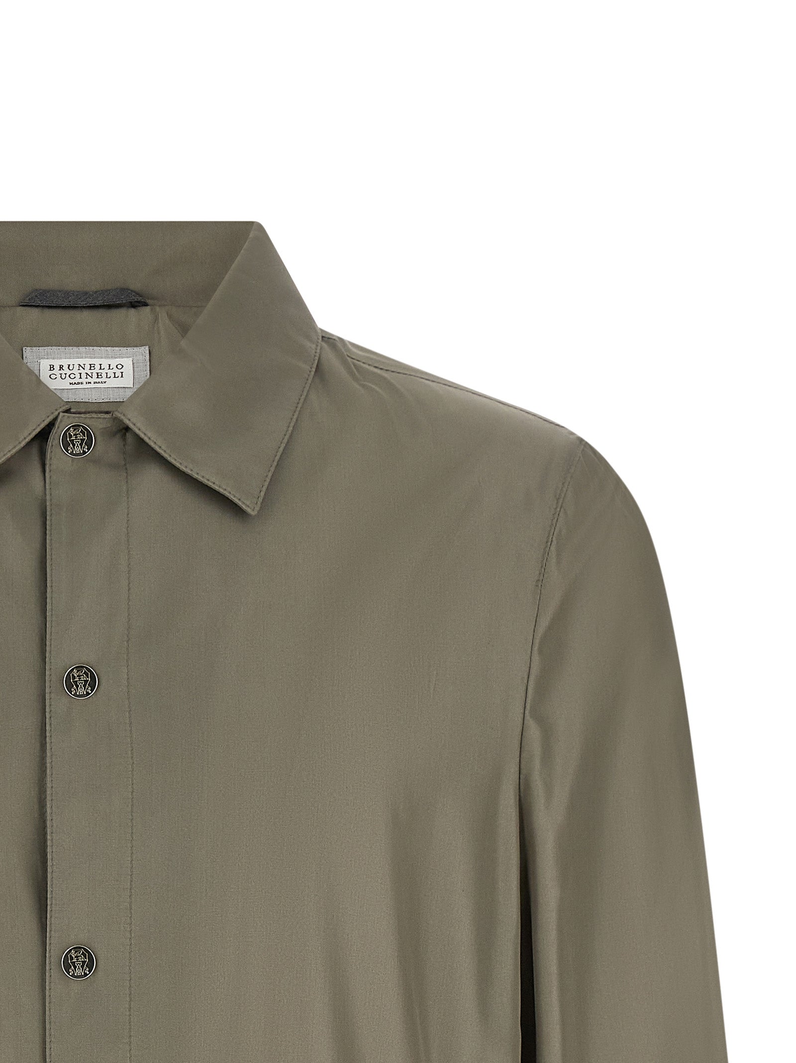 Brunello Cucinelli Bicolor Silk Full-Length Men's Jacket