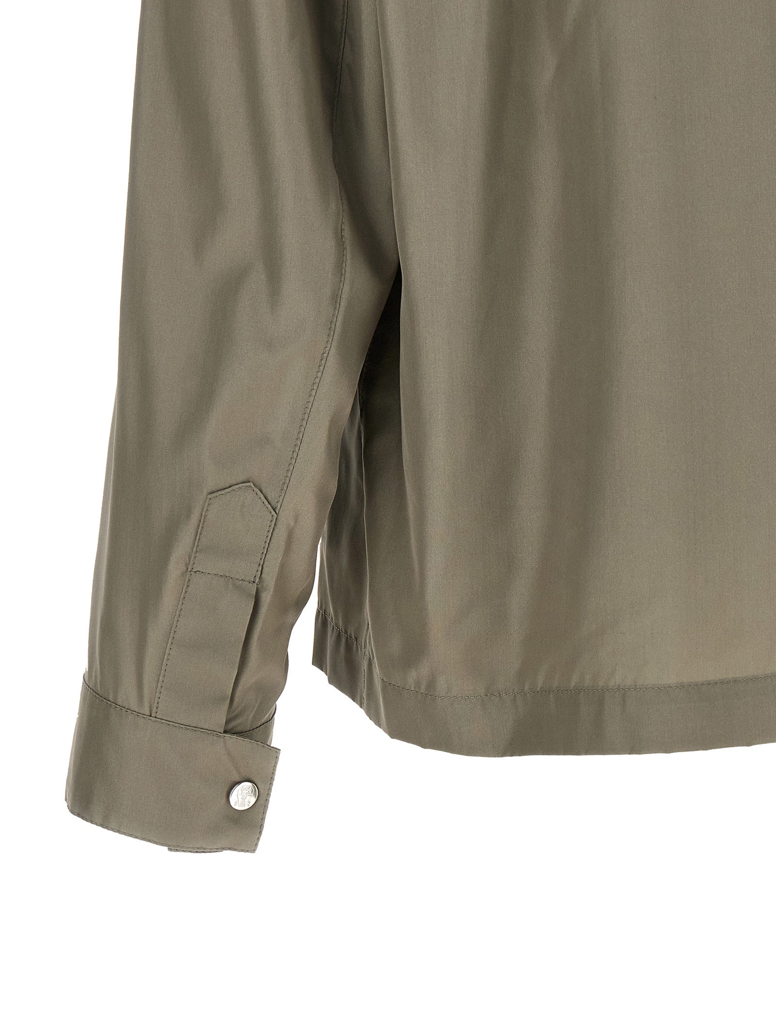 Brunello Cucinelli Bicolor Silk Full-Length Men's Jacket