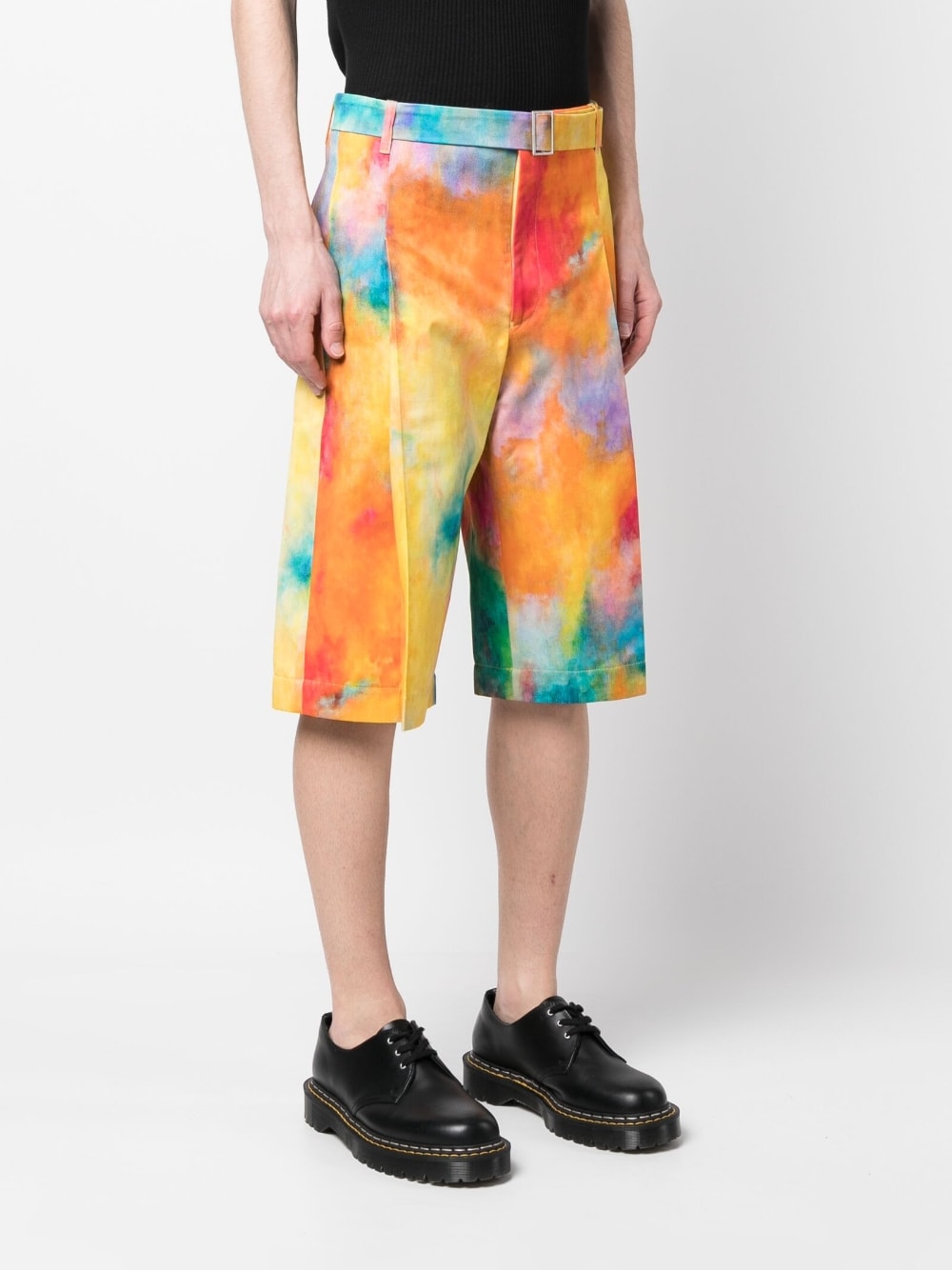 ÃTudes Tie-Dye Print Cotton Shorts