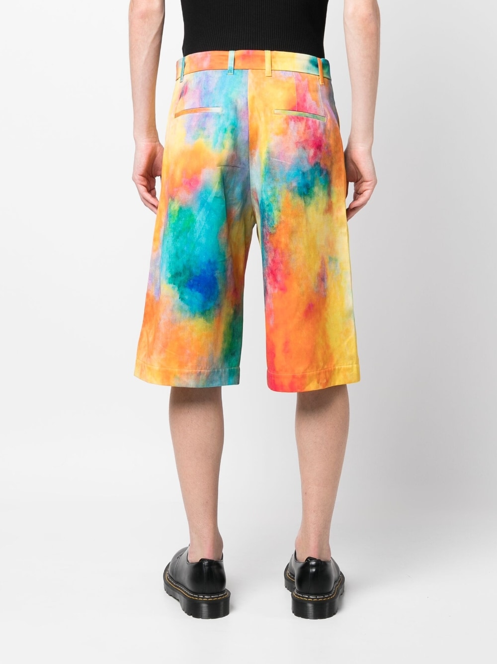 ÃTudes Tie-Dye Print Cotton Shorts