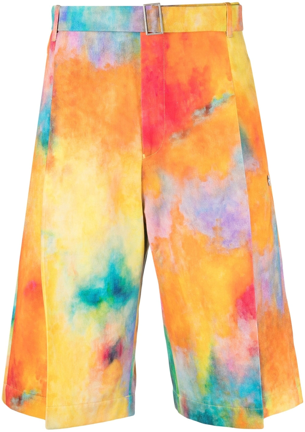 ÃTudes Tie-Dye Print Cotton Shorts