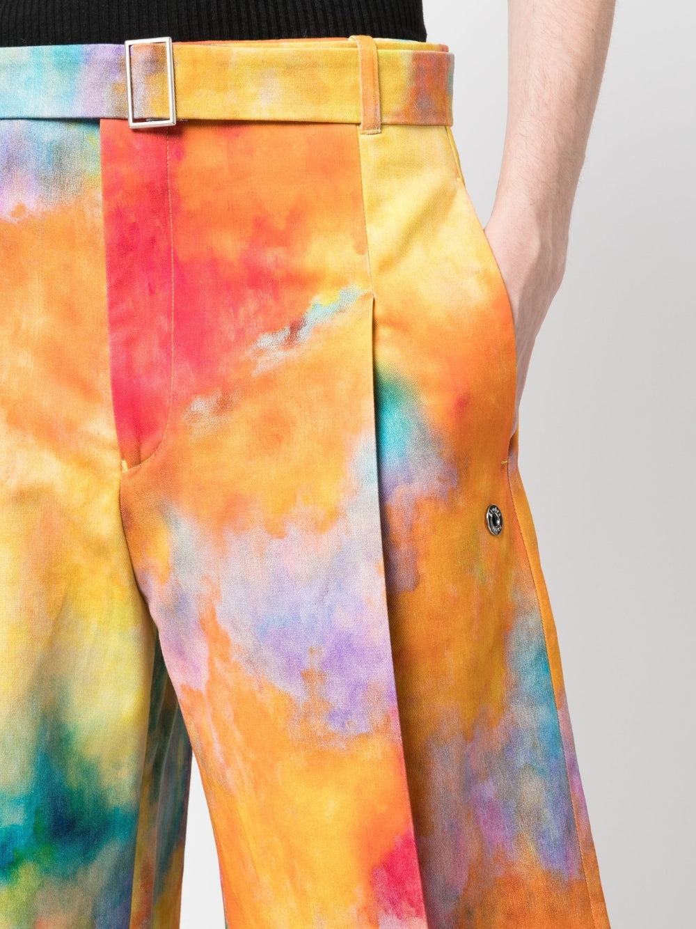 ÃTudes Tie-Dye Print Cotton Shorts