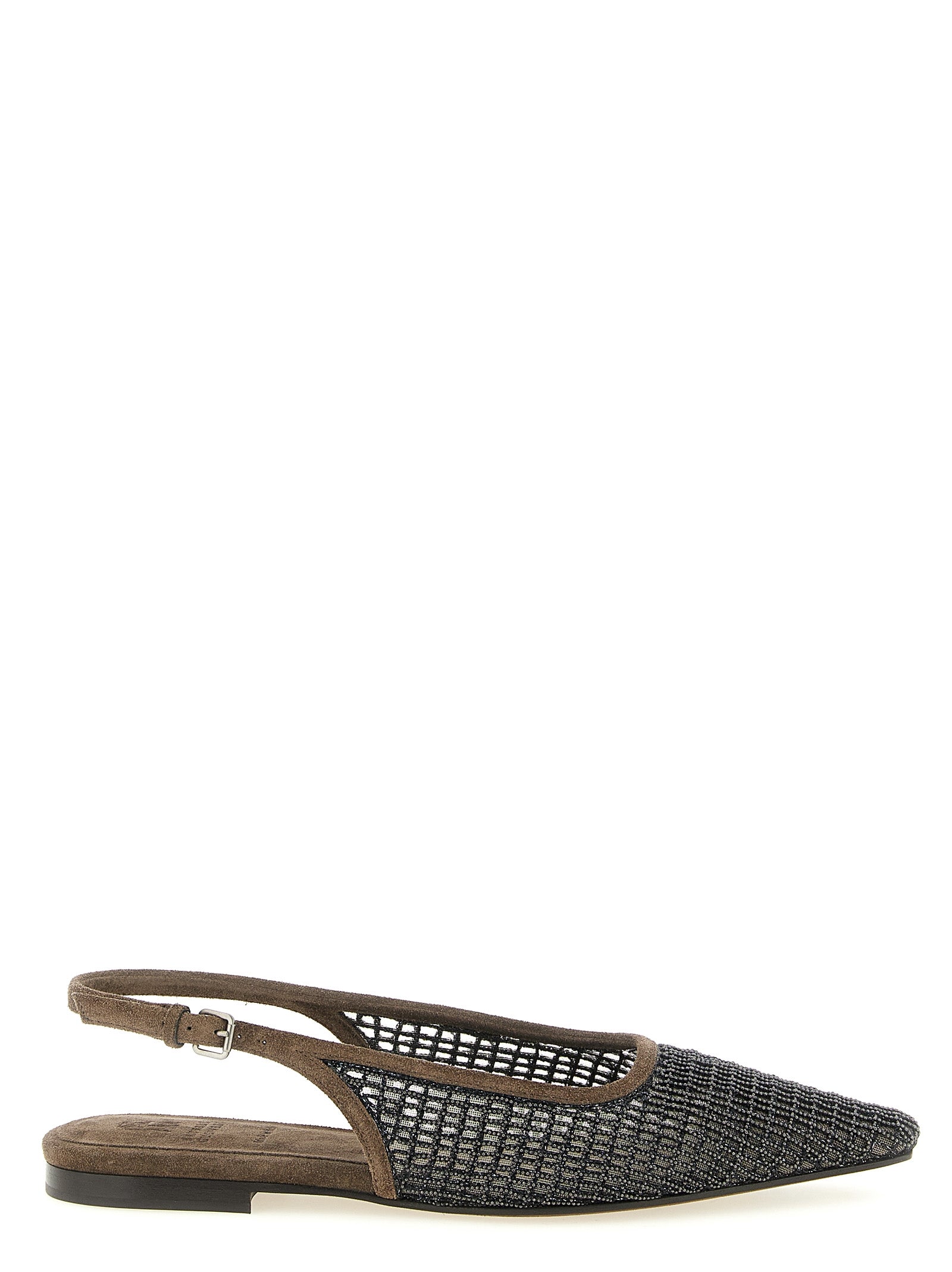 Brunello Cucinelli Brown Calfskin Ballet Women's Flats