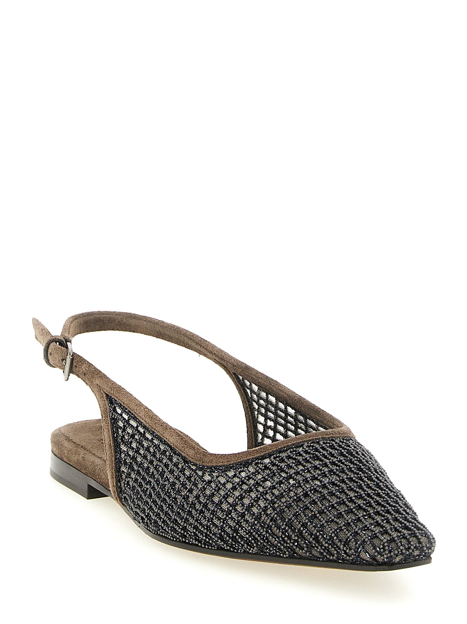 Brunello Cucinelli Brown Calfskin Ballet Women's Flats