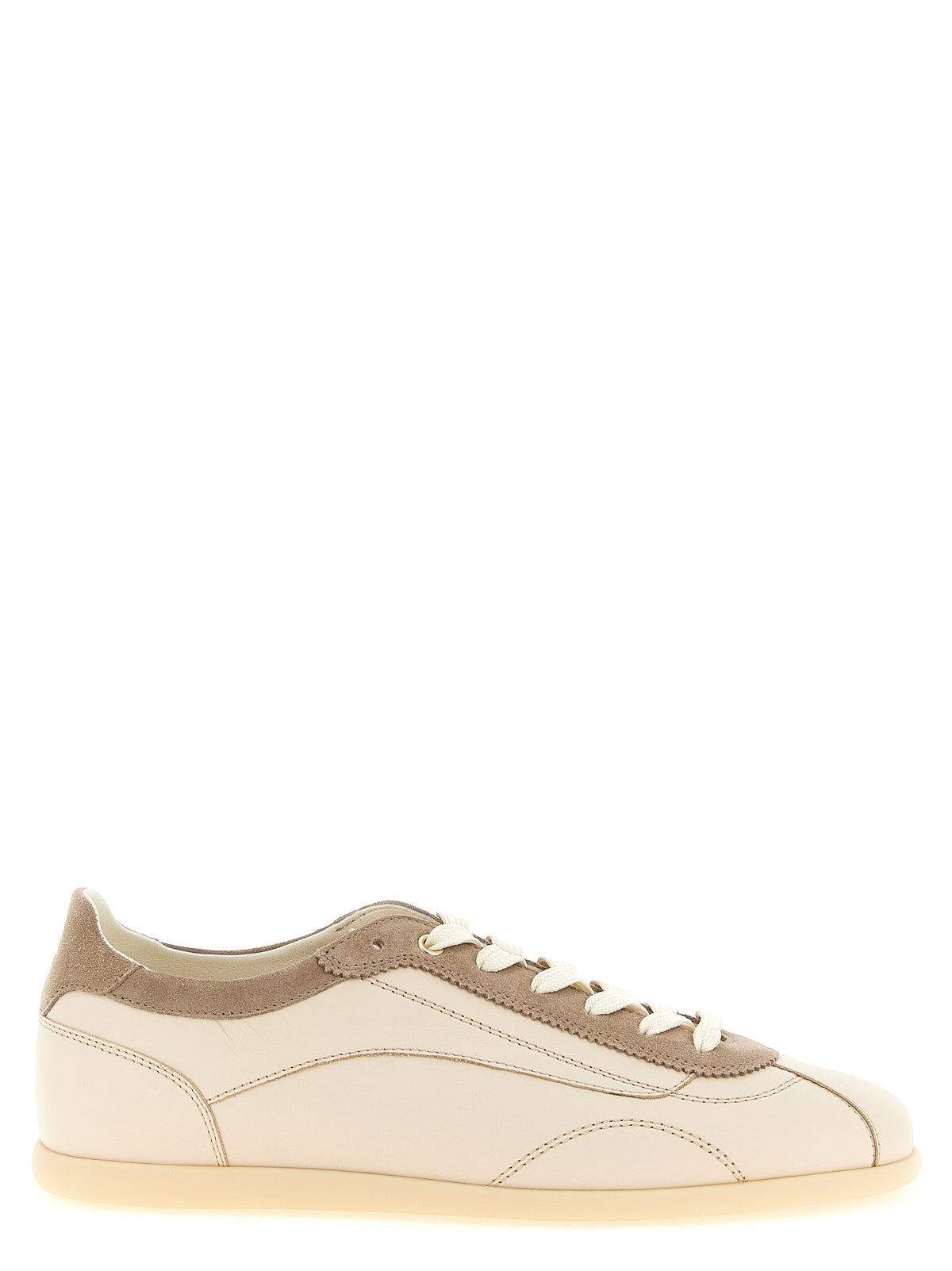 Brunello Cucinelli Beige Calfskin Low Top Men's Sneakers