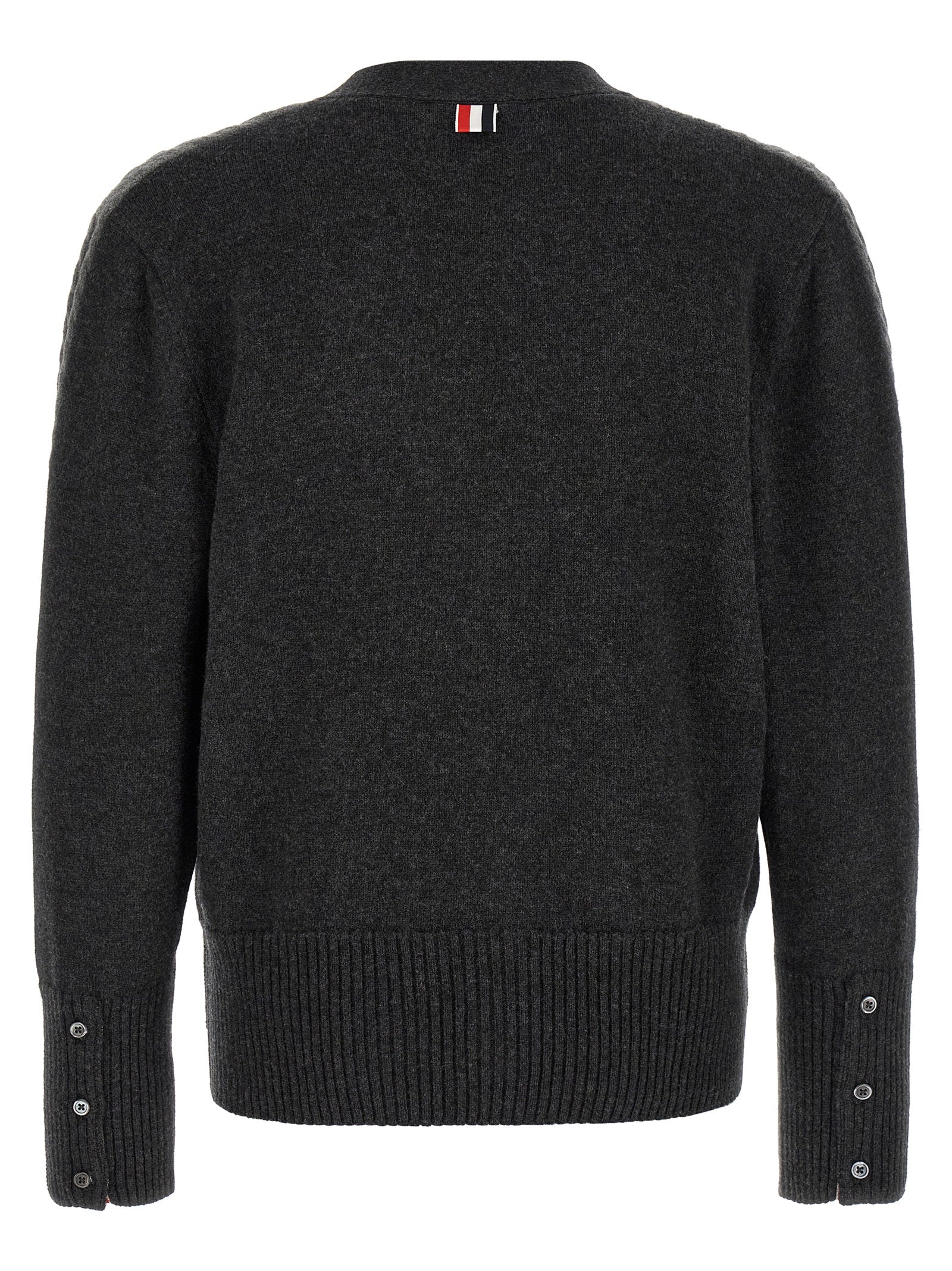 Thom Browne Gray Virgin Wool Men's Cardigan