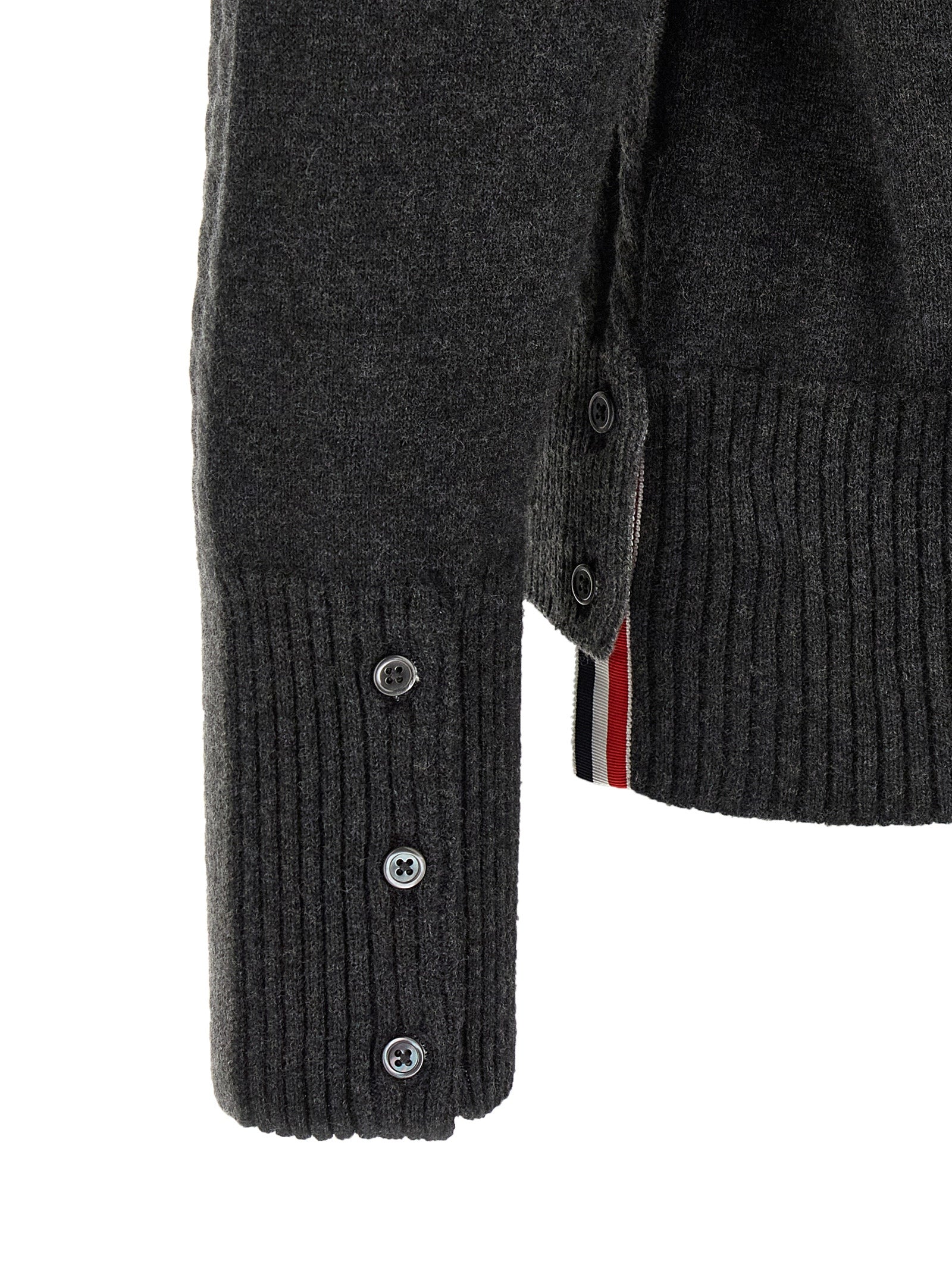 Thom Browne Gray Virgin Wool Men's Cardigan