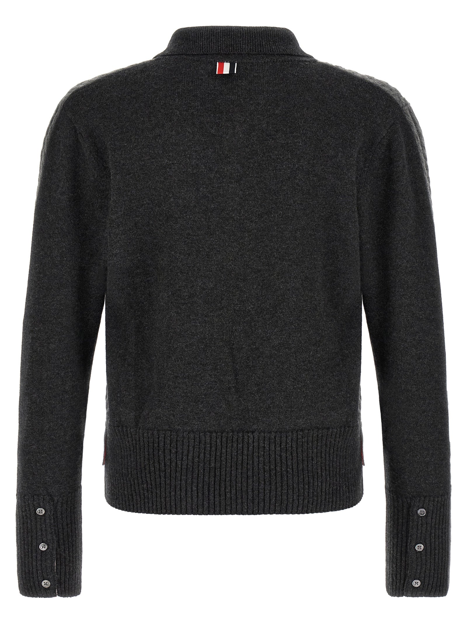 Thom Browne Gray Virgin Wool Polo Men's Shirt