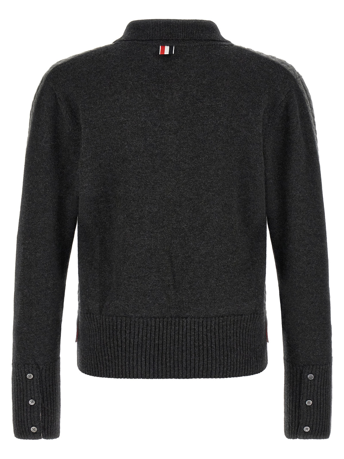 Thom Browne Gray Virgin Wool Polo Men's Shirt