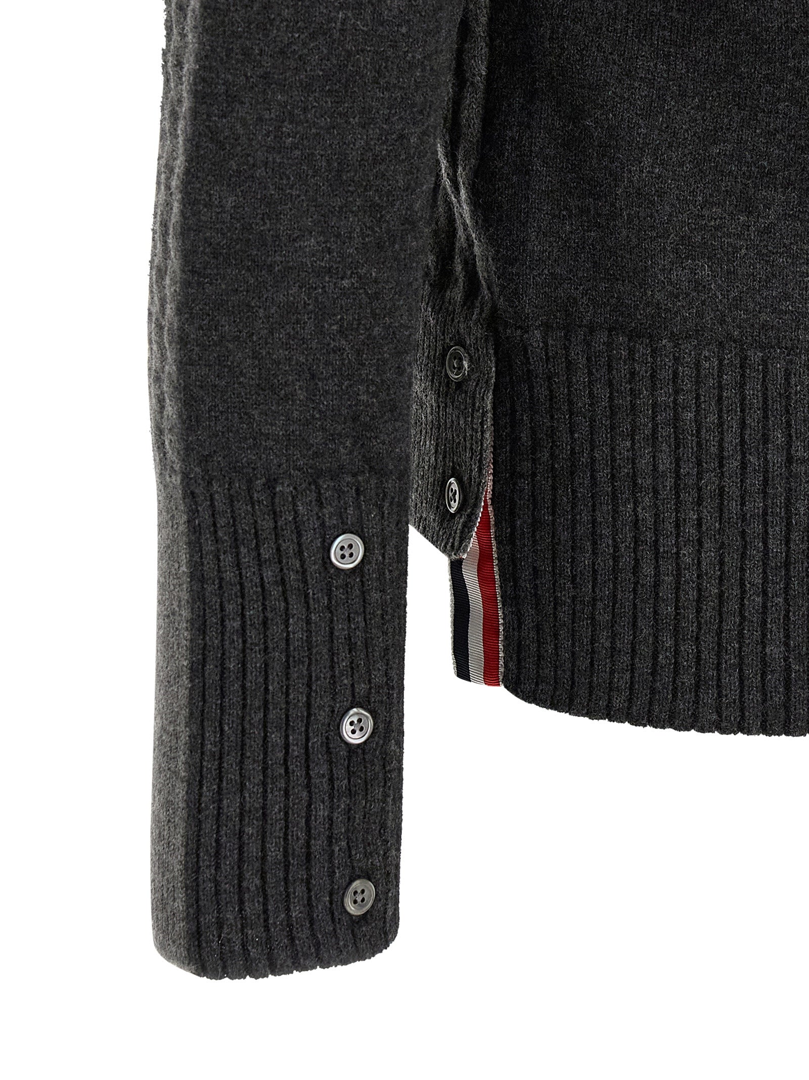 Thom Browne Gray Virgin Wool Polo Men's Shirt