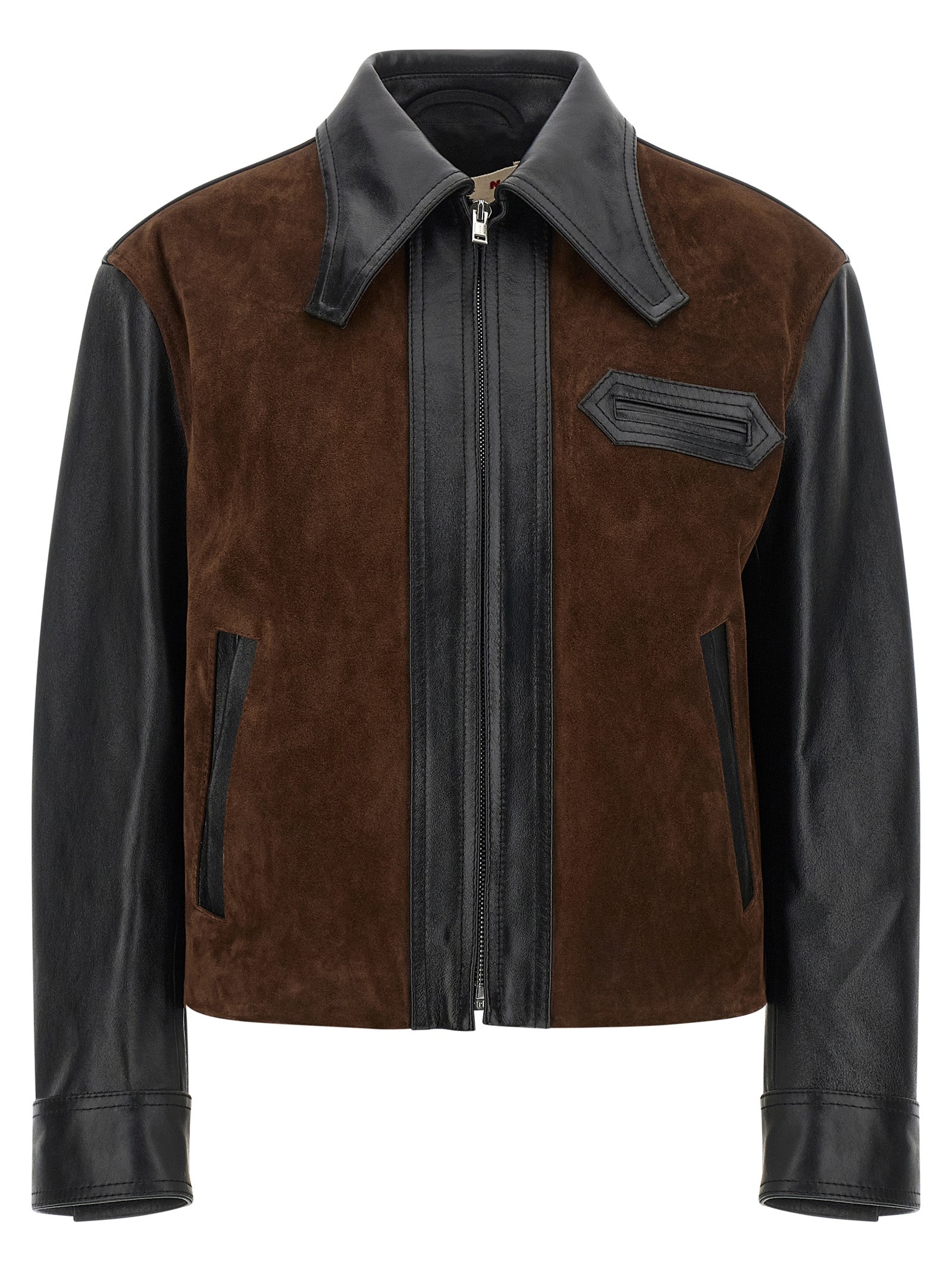 Marni Black Calfskin Leather Women's Jacket