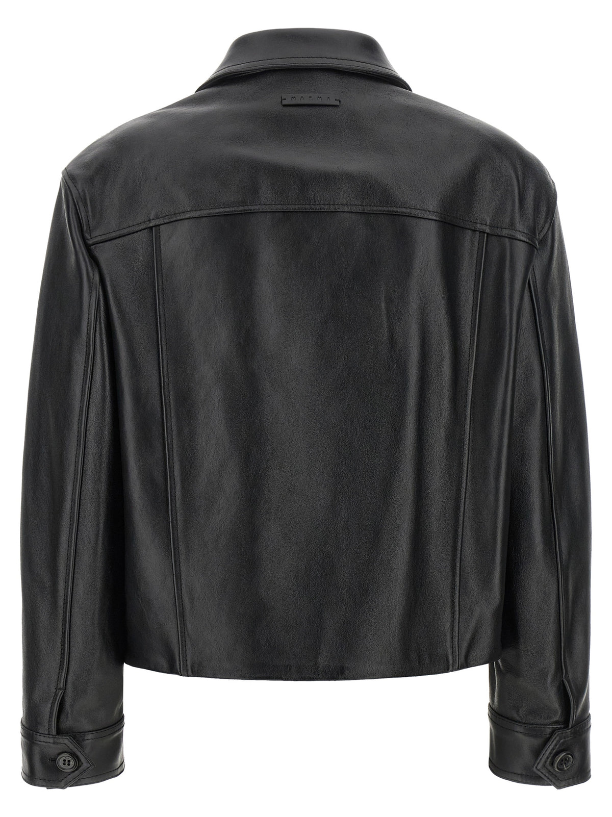 Marni Black Calfskin Leather Women's Jacket