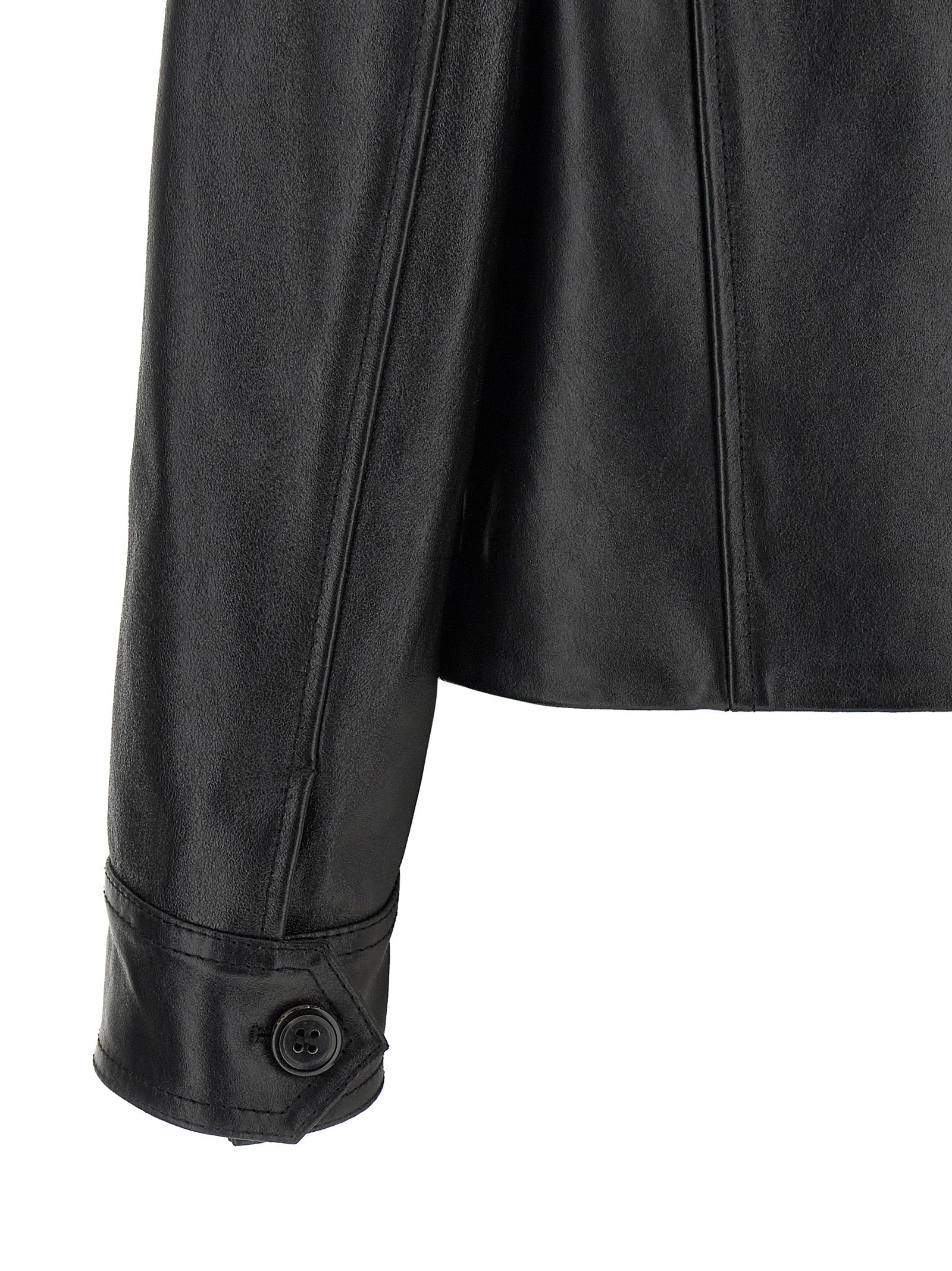Marni Black Calfskin Leather Women's Jacket