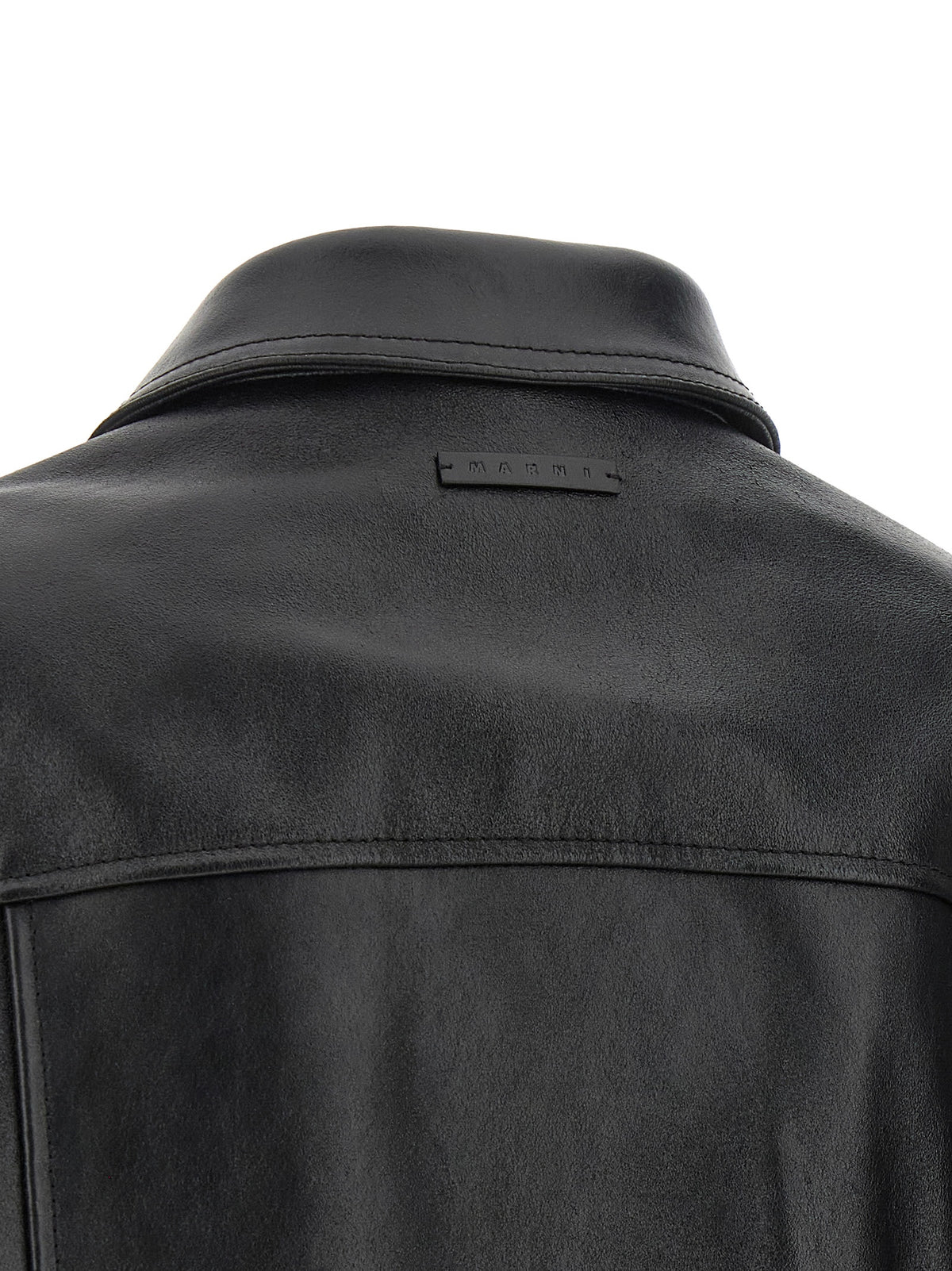 Marni Black Calfskin Leather Women's Jacket
