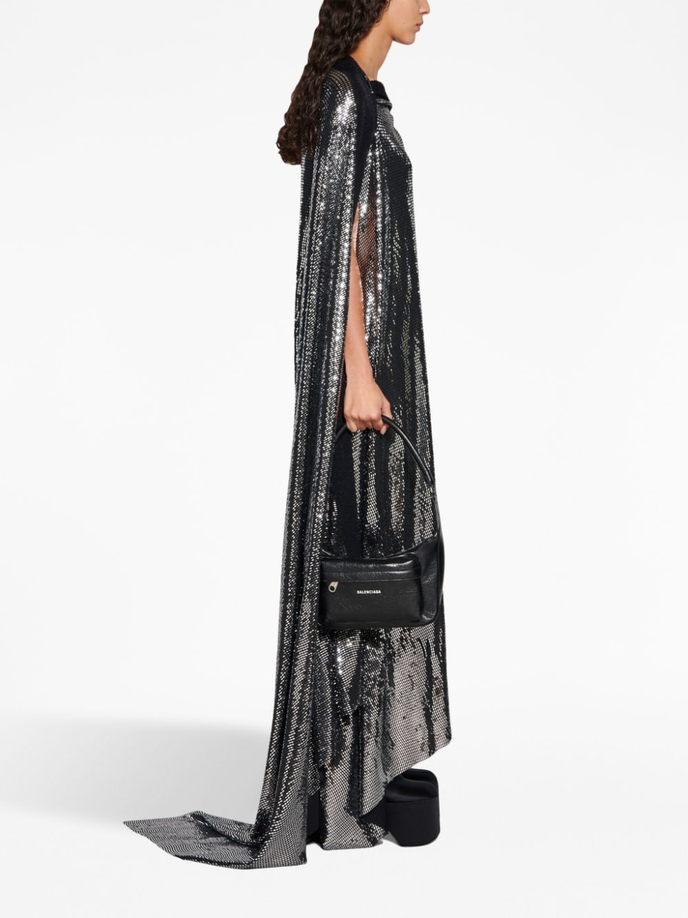 Balenciaga Women's Metallic Effect Midi Dress