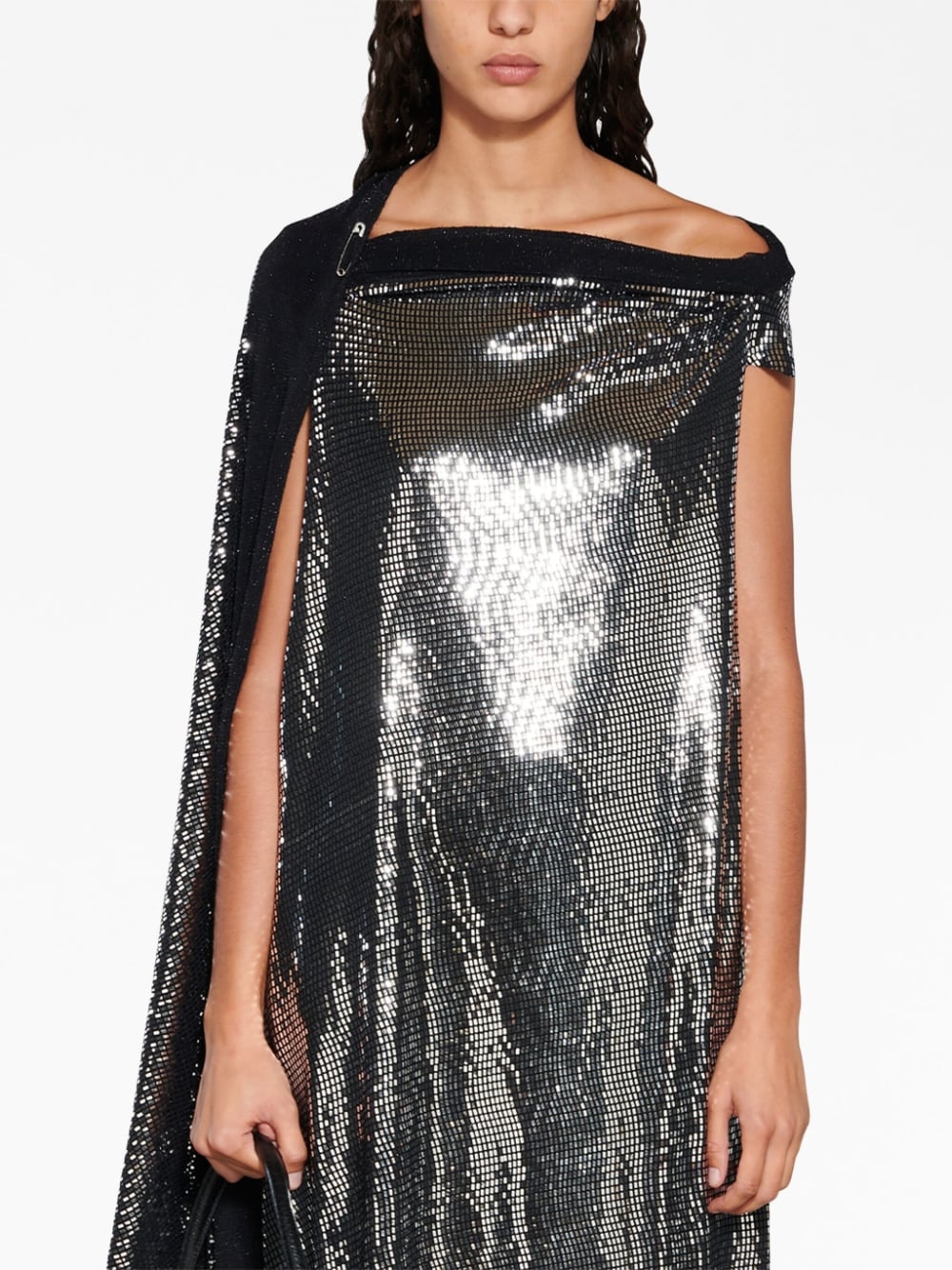 Balenciaga Women's Metallic Effect Midi Dress