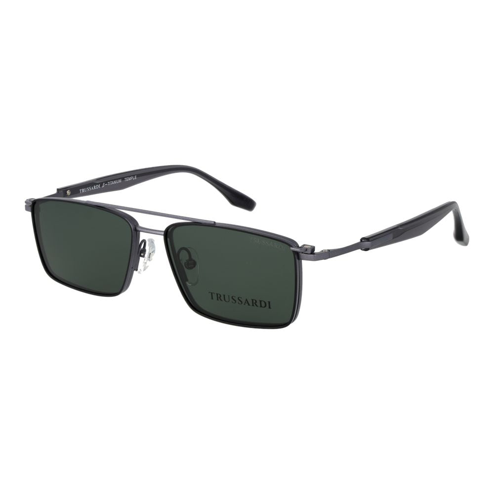 Trussardi Gray Titanium Glasses Men's (Frames)