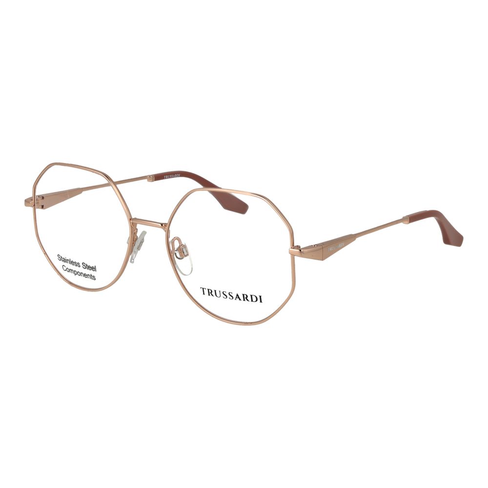 Trussardi Rose Gold Stainless Steel Glasses Women's (Frames)