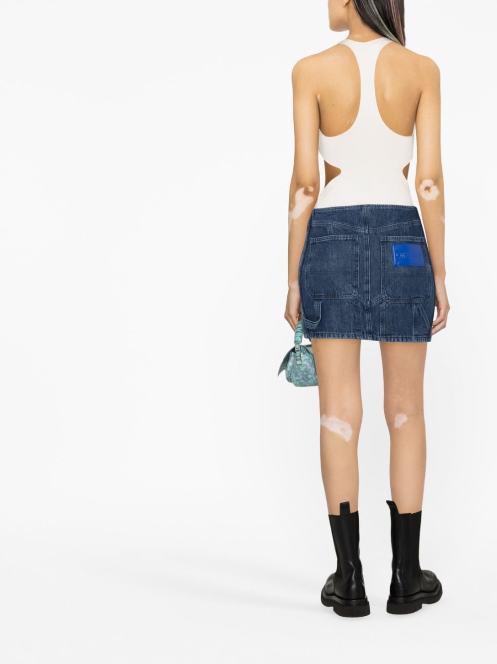 Off White Women's Denim Mini Skirt