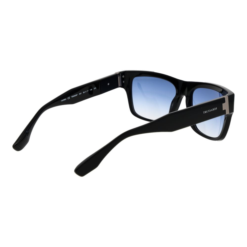 Trussardi Black Acetate Men's Sunglasses