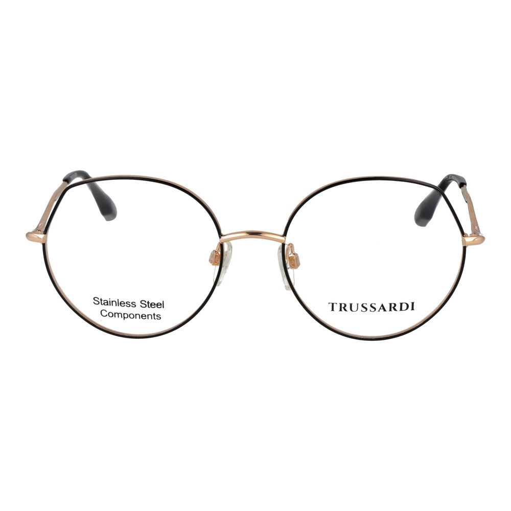 Trussardi Black Stainless Steel Glasses Women's (Frames)