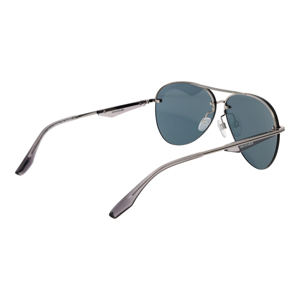 Trussardi Gray Metal Men's Sunglasses