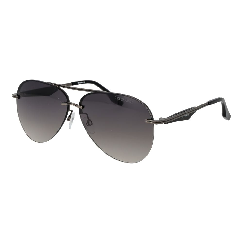Trussardi Gray Metal Men's Sunglasses