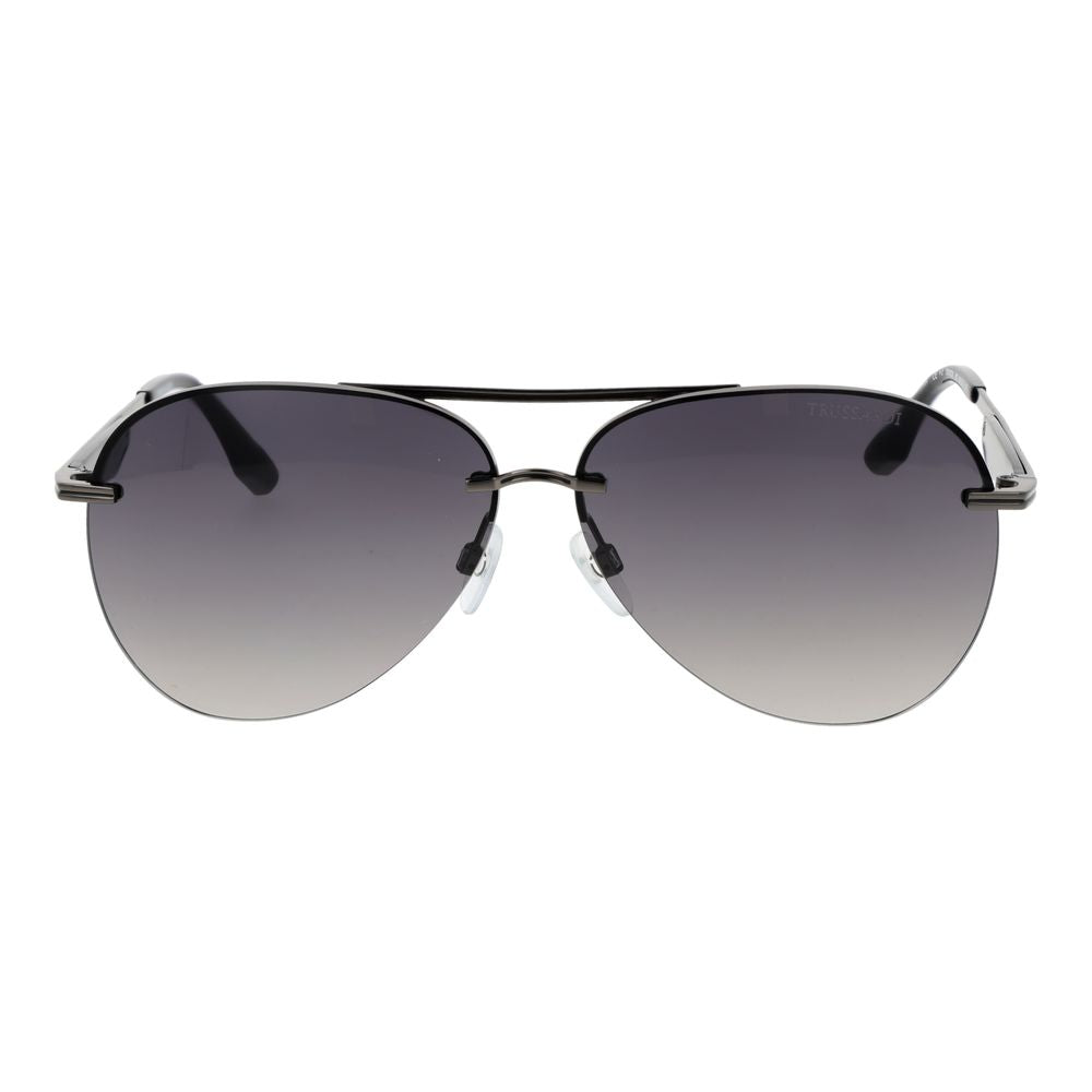 Trussardi Gray Metal Men's Sunglasses