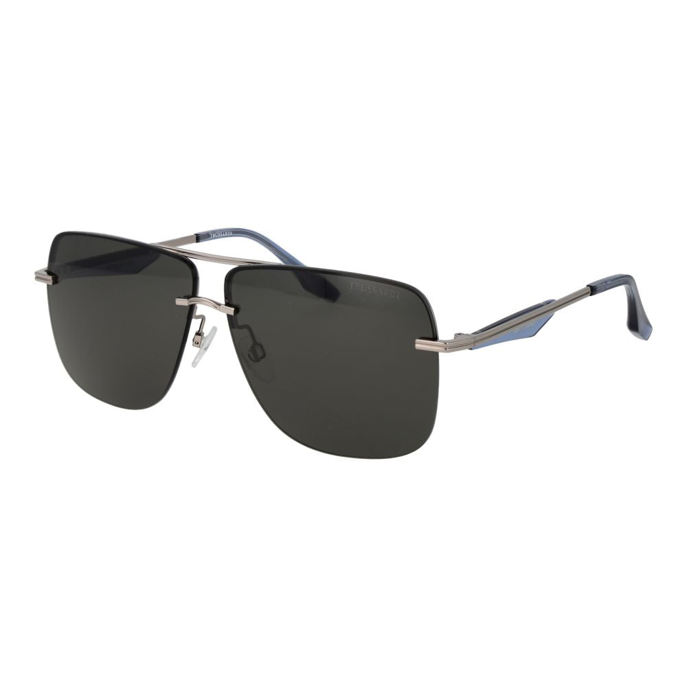 Trussardi Silver Metal Men's Sunglasses
