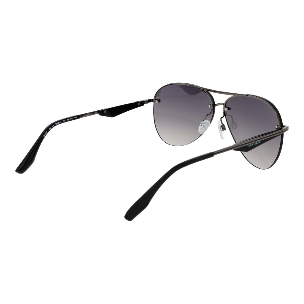 Trussardi Gray Metal Men's Sunglasses