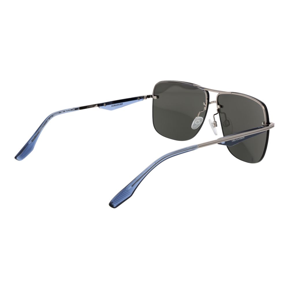 Trussardi Silver Metal Men's Sunglasses