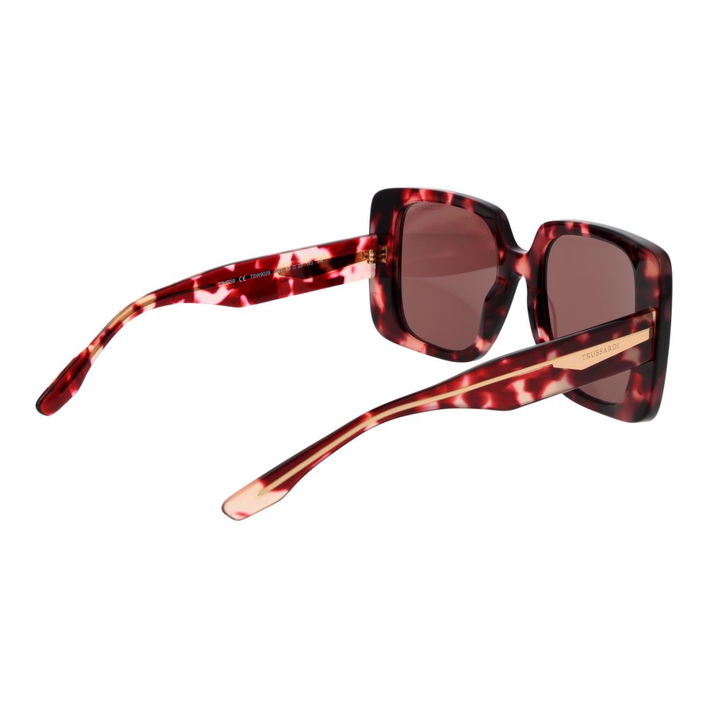Trussardi Burgundy Acetate Women's Sunglasses