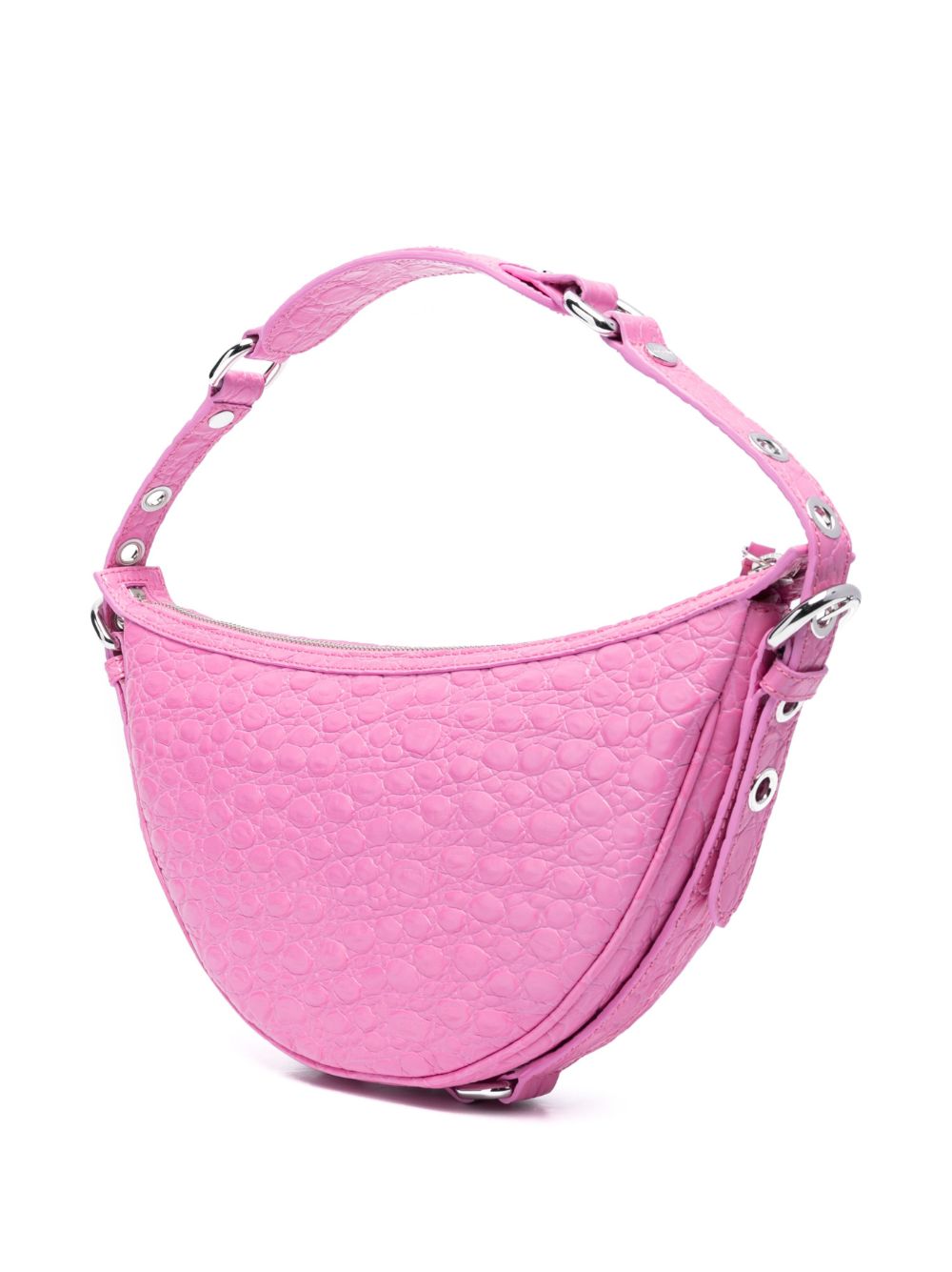 By Far Women's Gib Embossed Crocodile-Effect Shoulder Bag