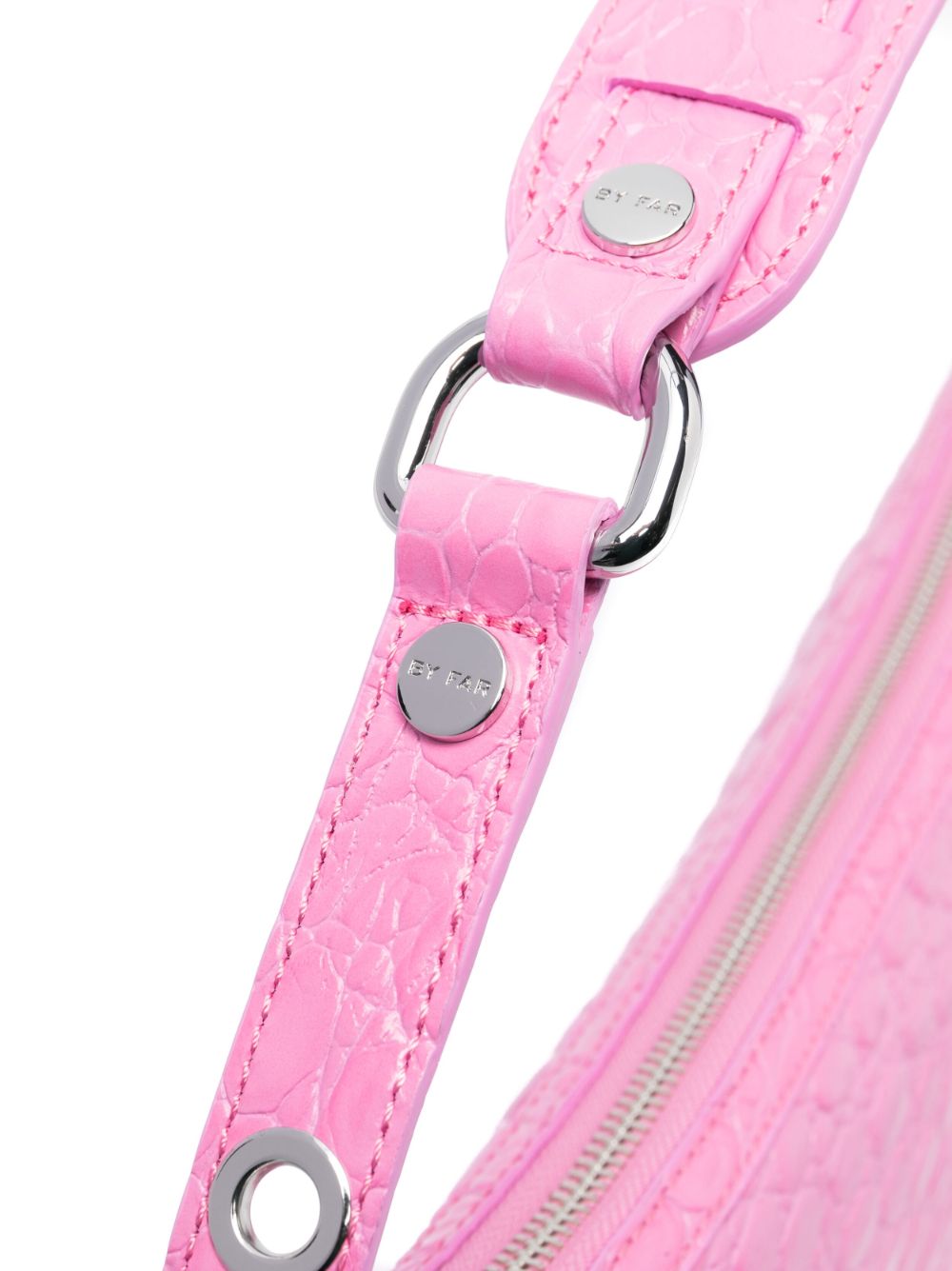 By Far Women's Gib Embossed Crocodile-Effect Shoulder Bag