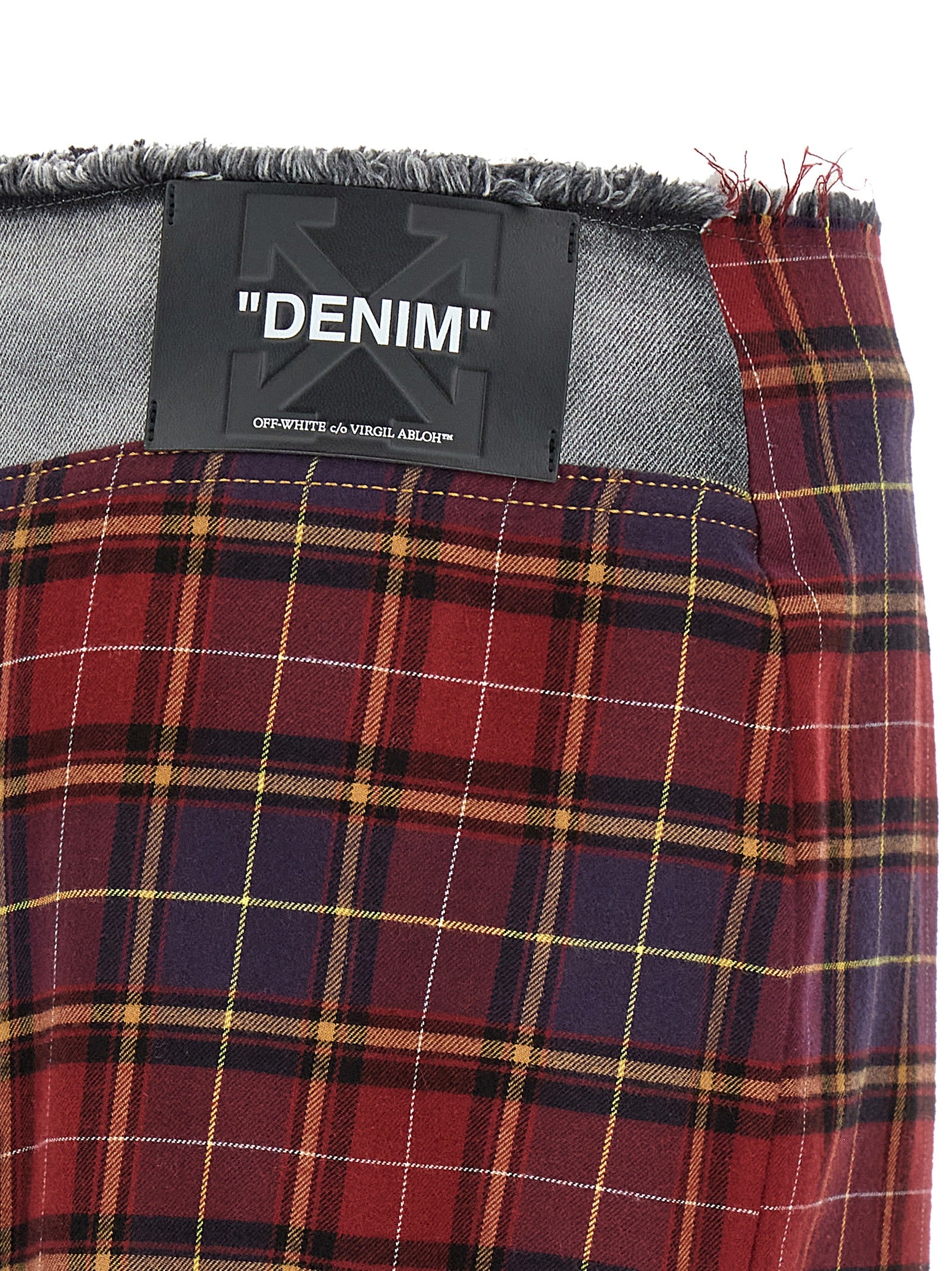 Off-White Multicolor Cotton Midi Women's Skirt