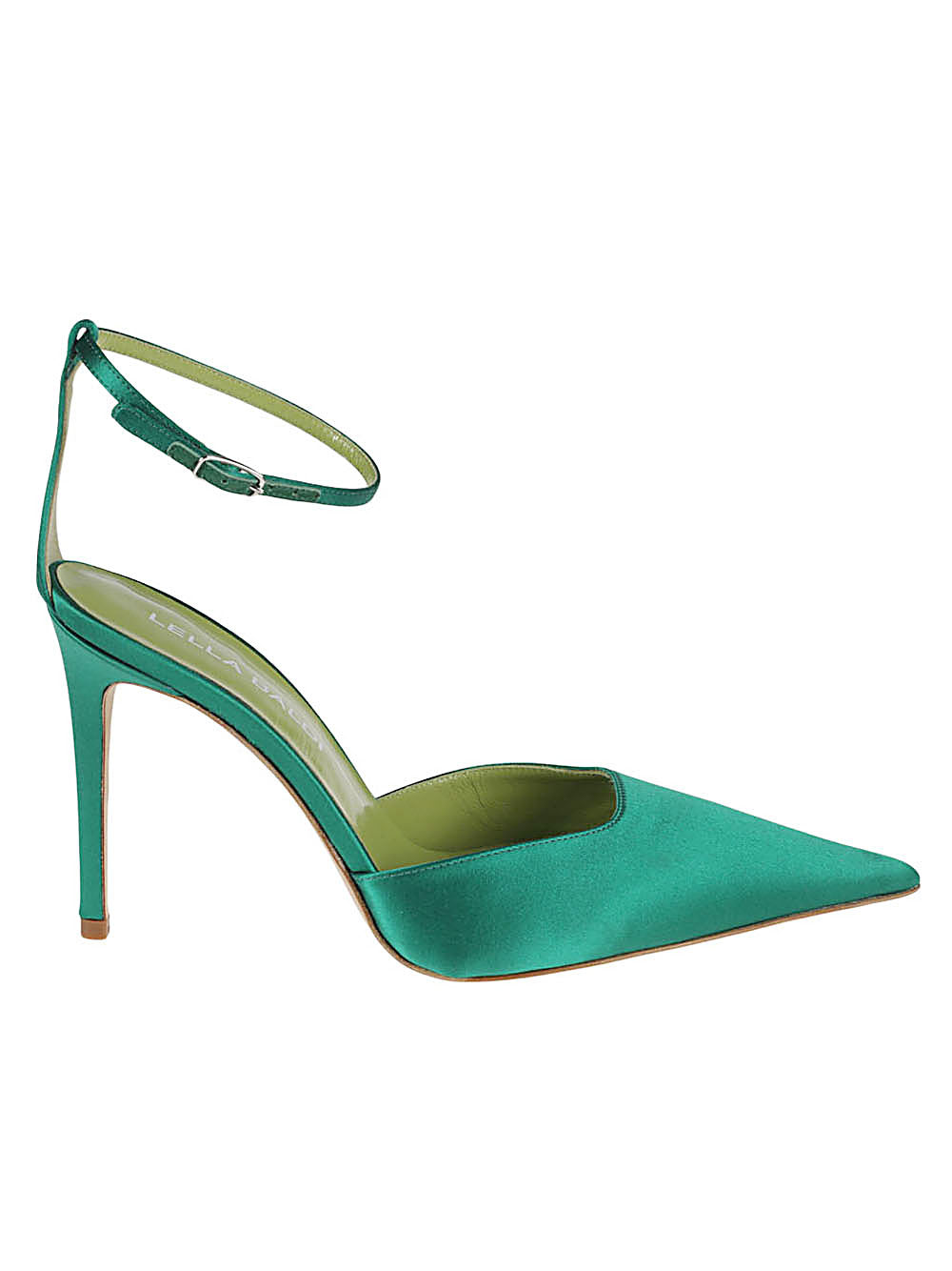 Lella Baldi Women's Green Satin Pumps