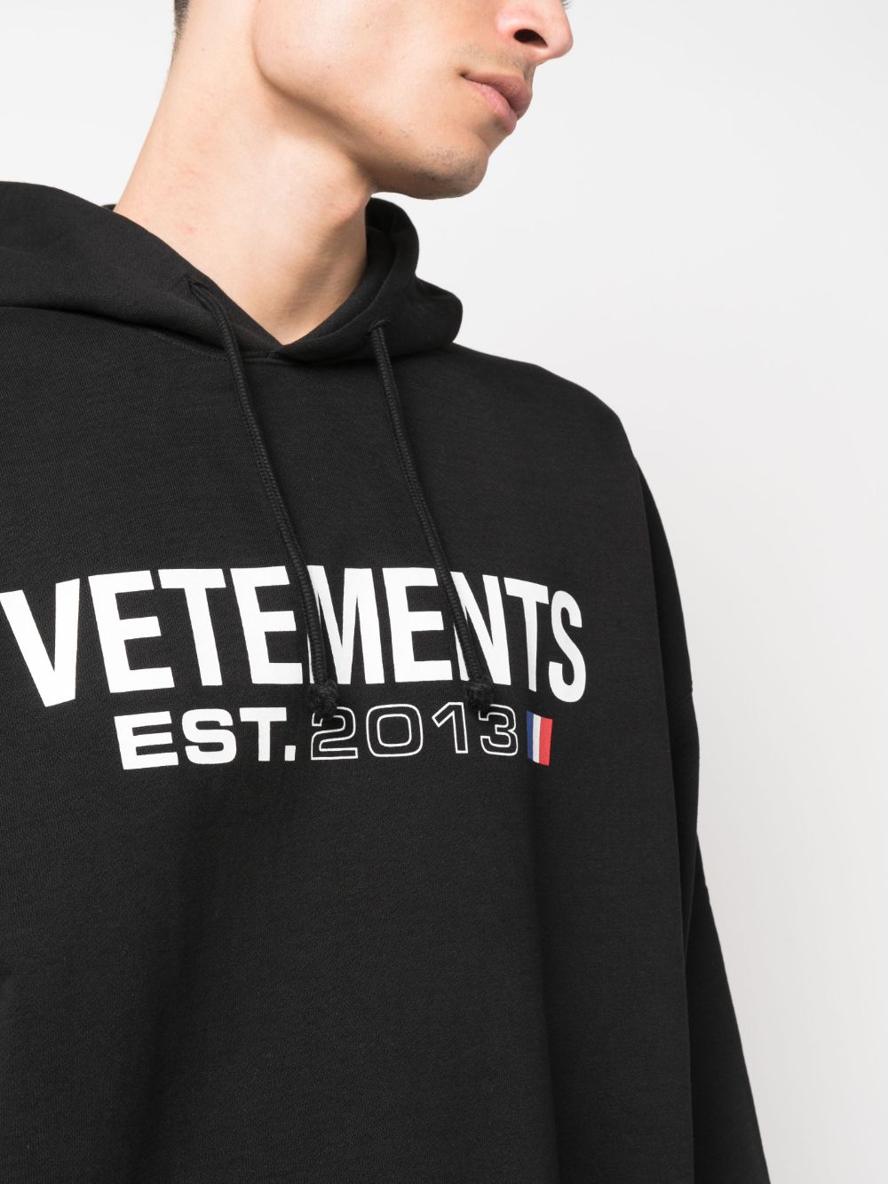 Vetements Men's Logo Cotton Hoodie